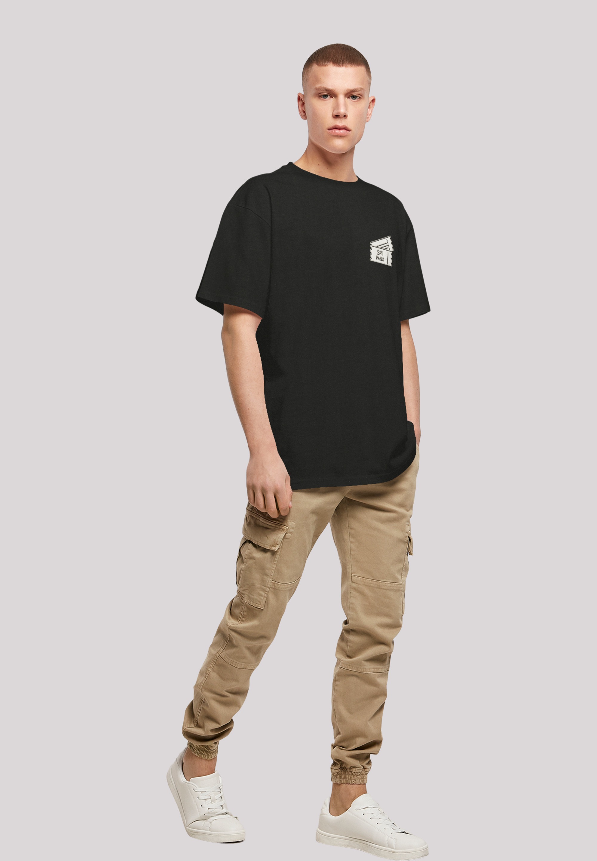 F4NT4STIC T-Shirt »Ski Pass Urlaub Berge Winter Schnee«, Print