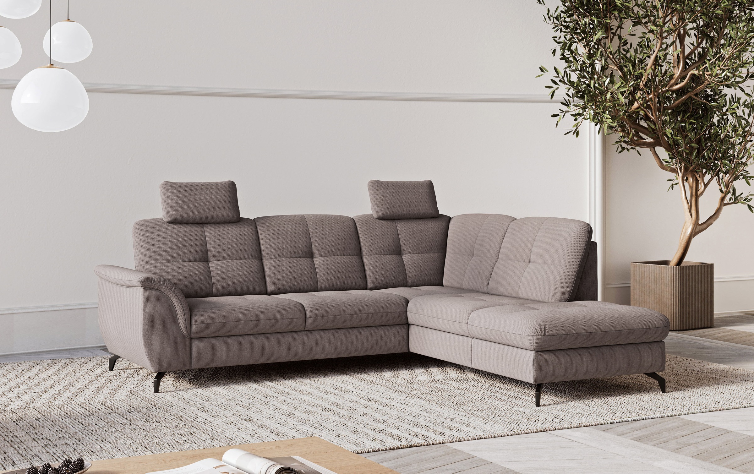 sit&more Ecksofa "Zora" wahlweise mit Schlaffunktion und Bettkasten