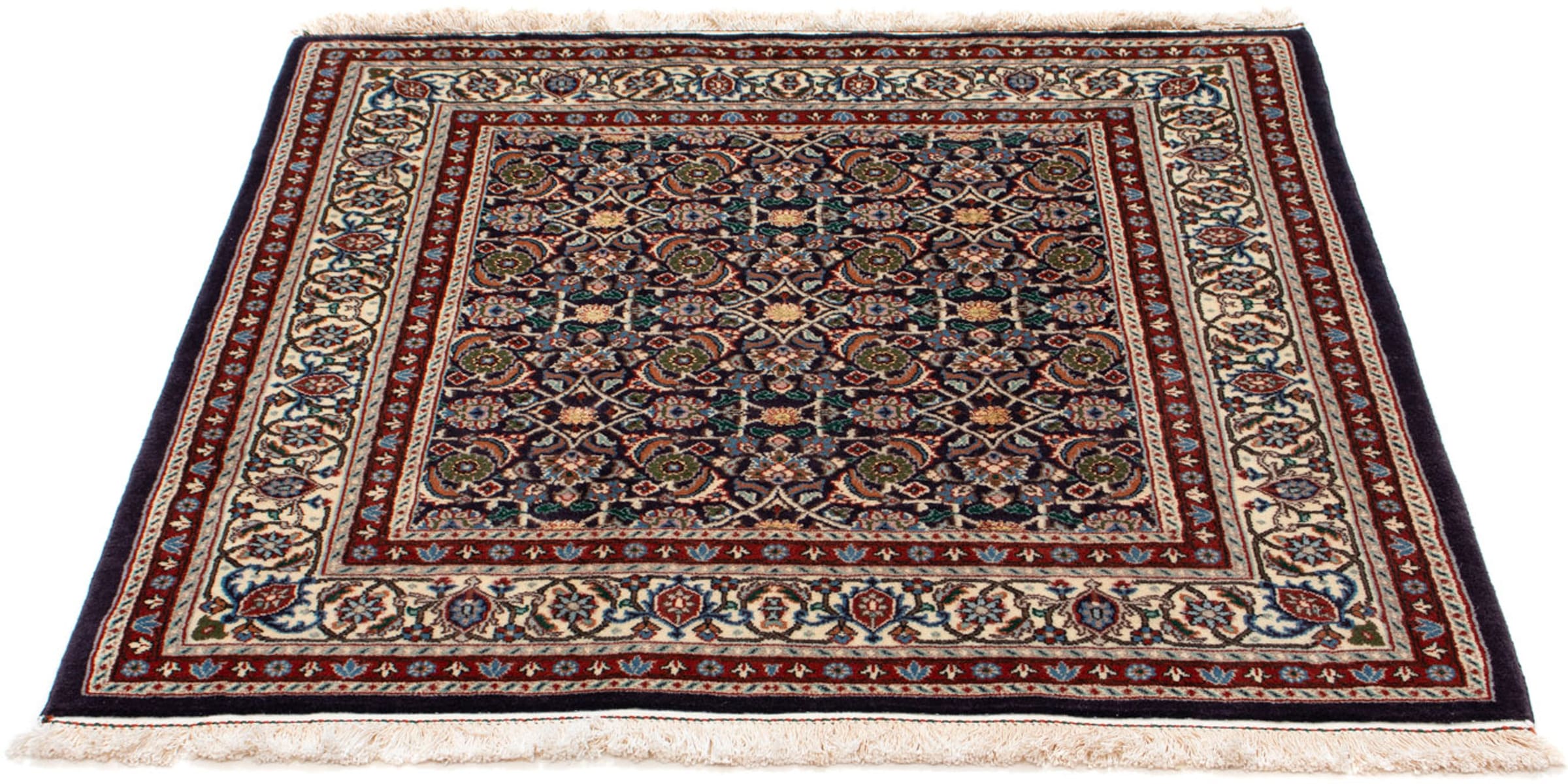 morgenland Orientteppich "Perser - Classic quadratisch - 104 x 101 cm - dunkelblau", quadratisch, 10 mm Höhe, Wohnzimmer