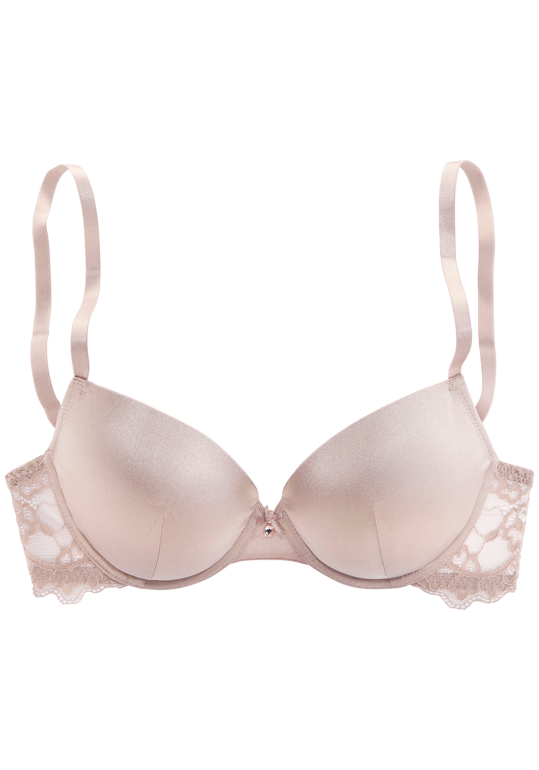 LASCANA Push-up-BH »Alana«, aus edler Qualität mit hohem Seidenanteil und floraler Spitze, Dessous