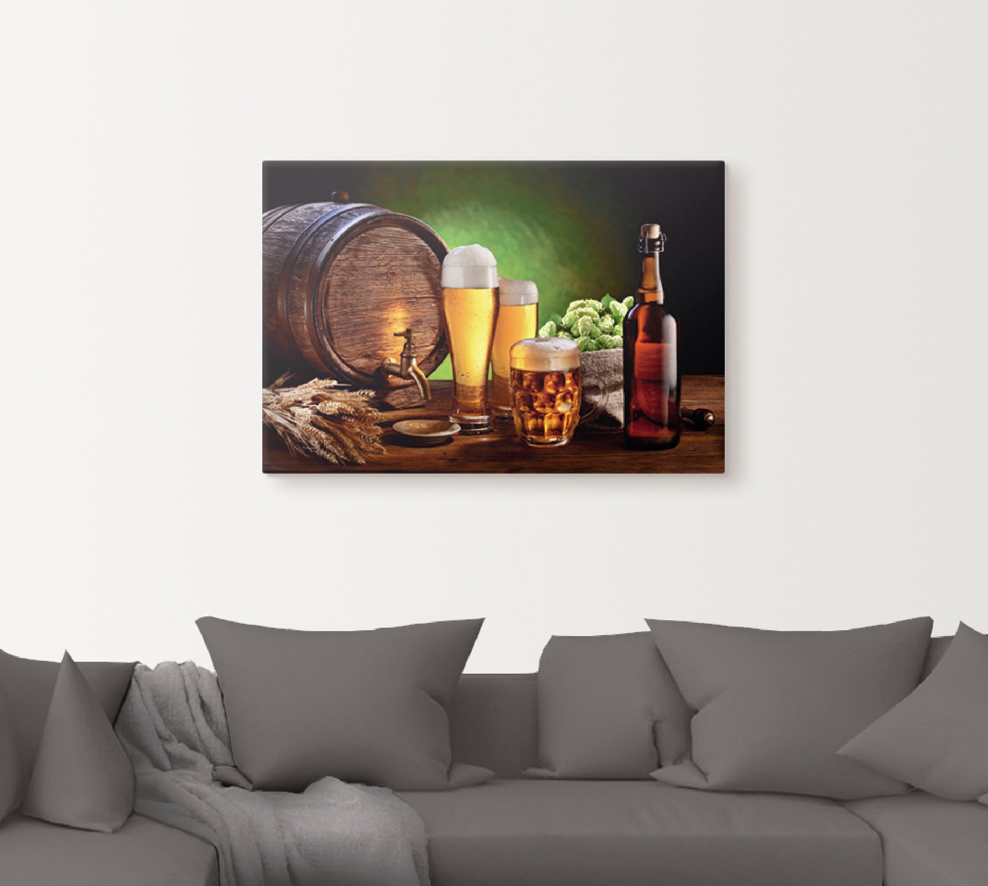 Artland Wandbild "Bier Stillleben", Getränke, (1 St.), als Alubild, Leinwan günstig online kaufen