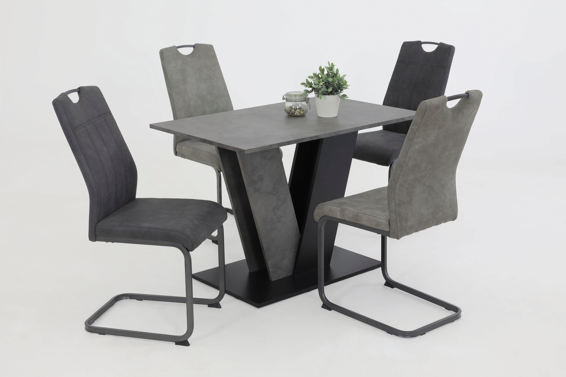 HELA Esstisch "JUDITH mit ABS-Kante" 1 Stk. tlg. Melamin, Säulentisch, V-Fo günstig online kaufen