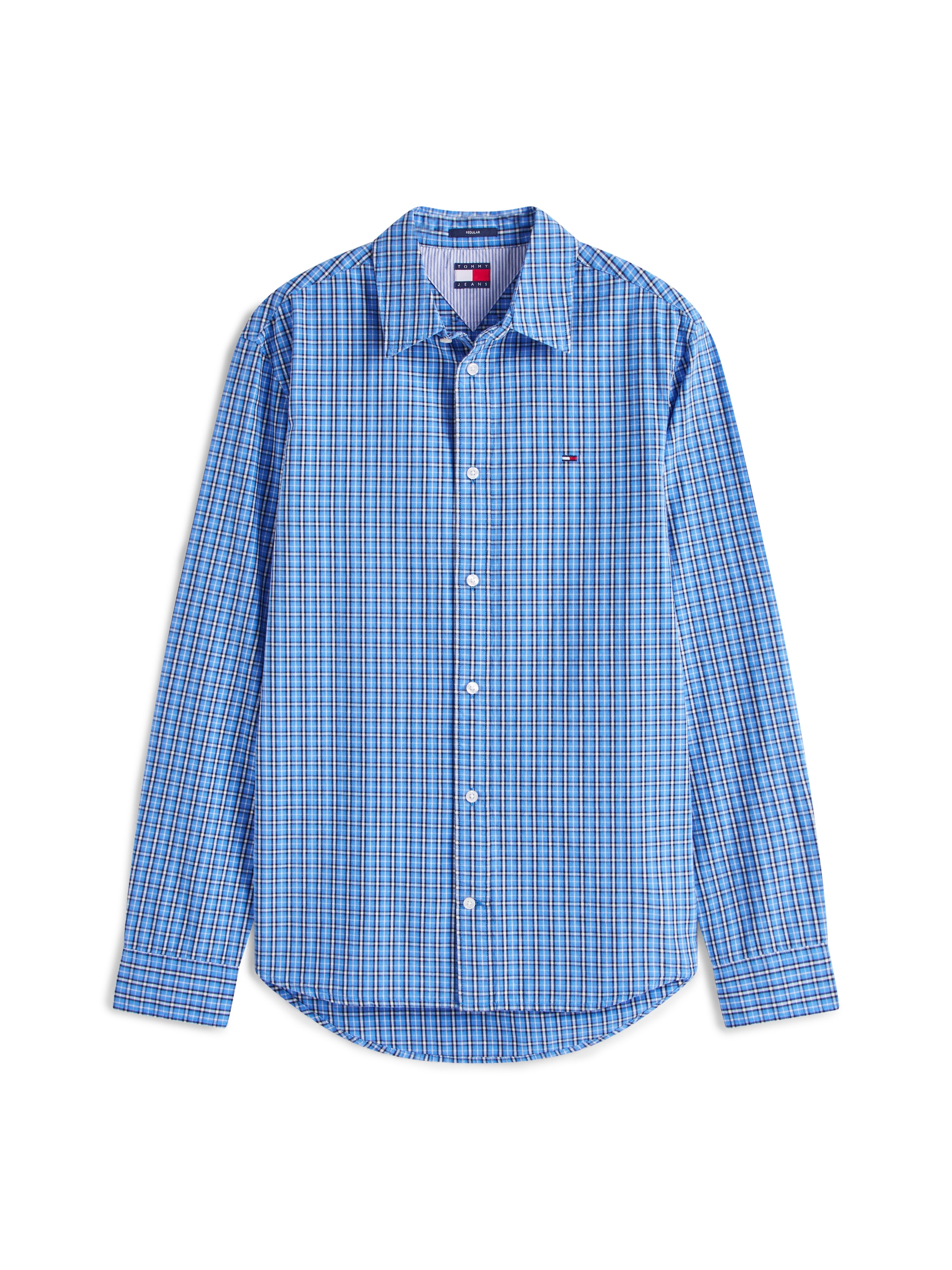 Tommy Jeans Langarmhemd »TJM ESSNT POPLIN REG SHIRT EXT«, Mit Rundhalsausschnitt