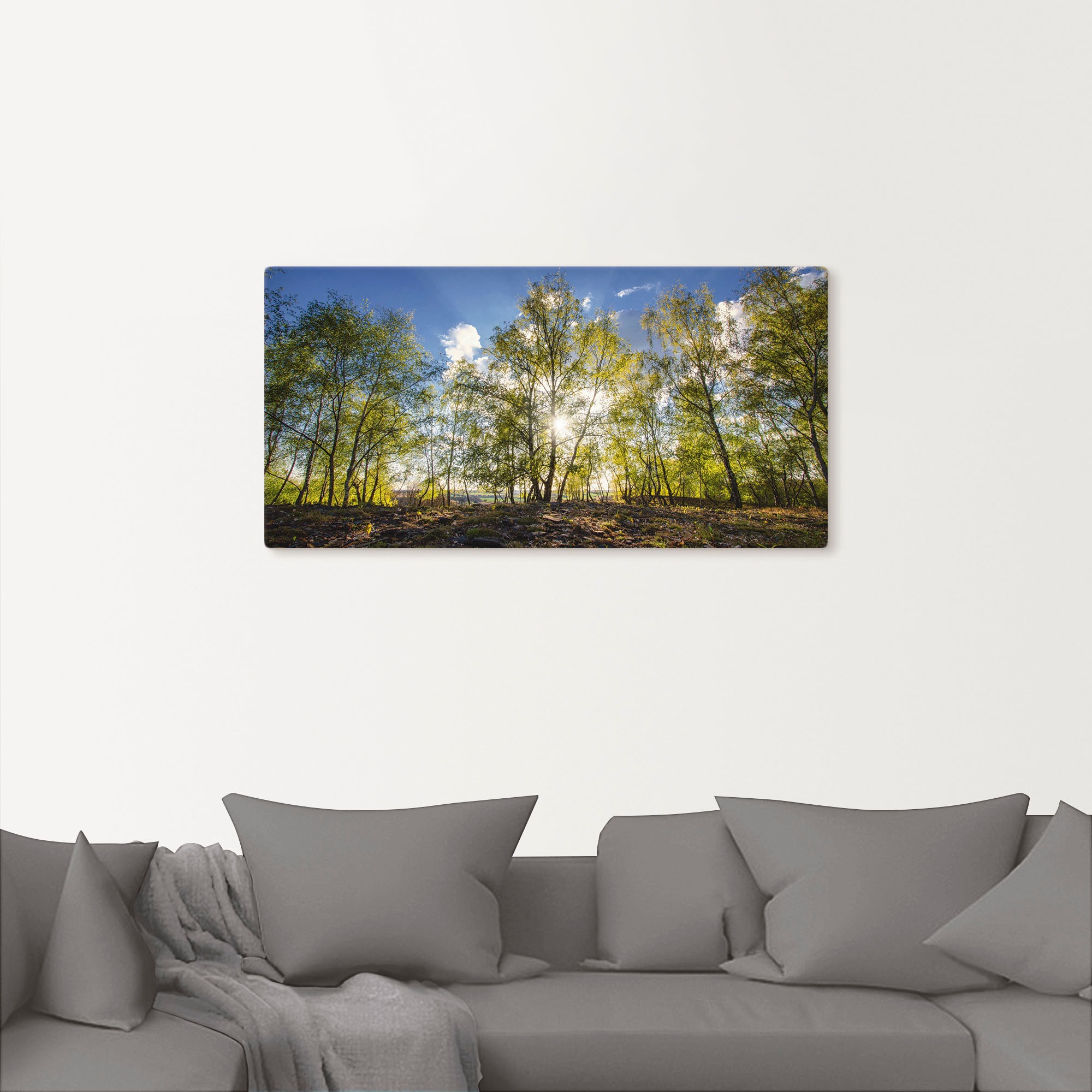 Artland Leinwandbild »Frühlingssonne«, Wald, (1 St.), auf Keilrahmen gespannt