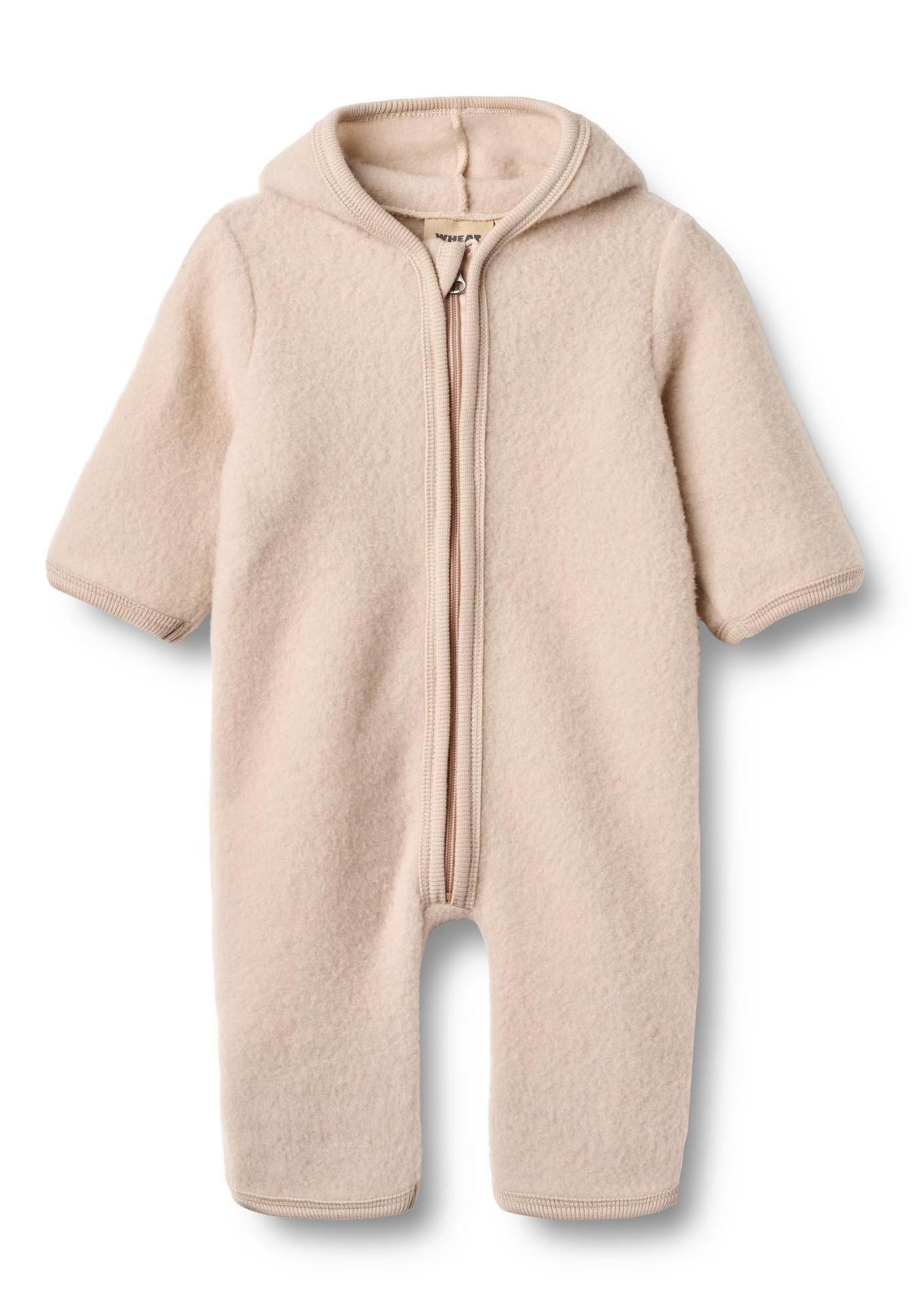 Jumpsuit WHEAT "WHEAT Wool Fleece Suit Ata", Mädchen, Gr. 50, pale lila, 100% Wolle, unifarben, normal, Overalls Jumpsuit