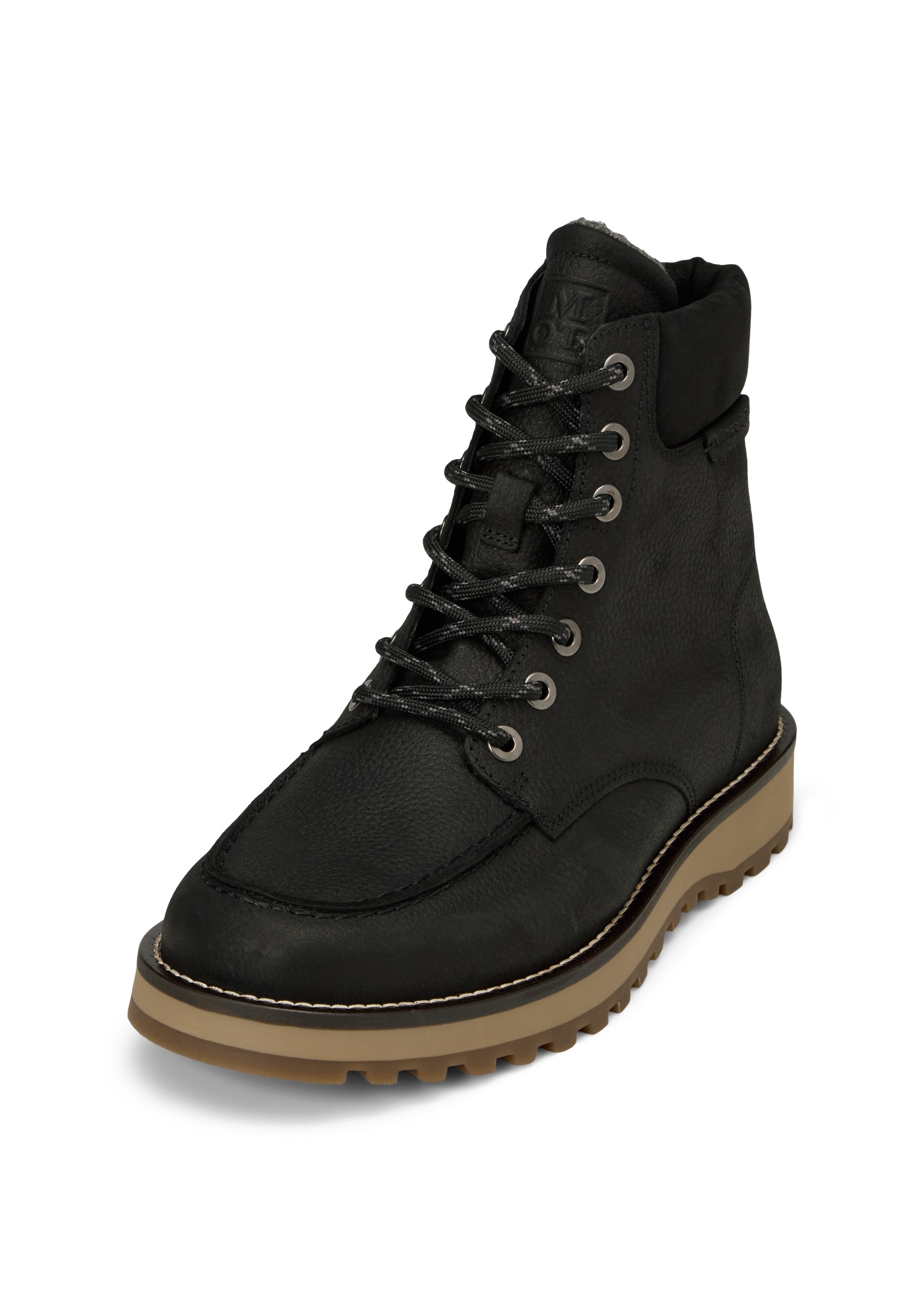 MARC O'POLO Damen Stiefelette "mit Innenzipper", Gr. 43, schwarz, Obermaterial: 100% Leder, unifarben, Schuhe
