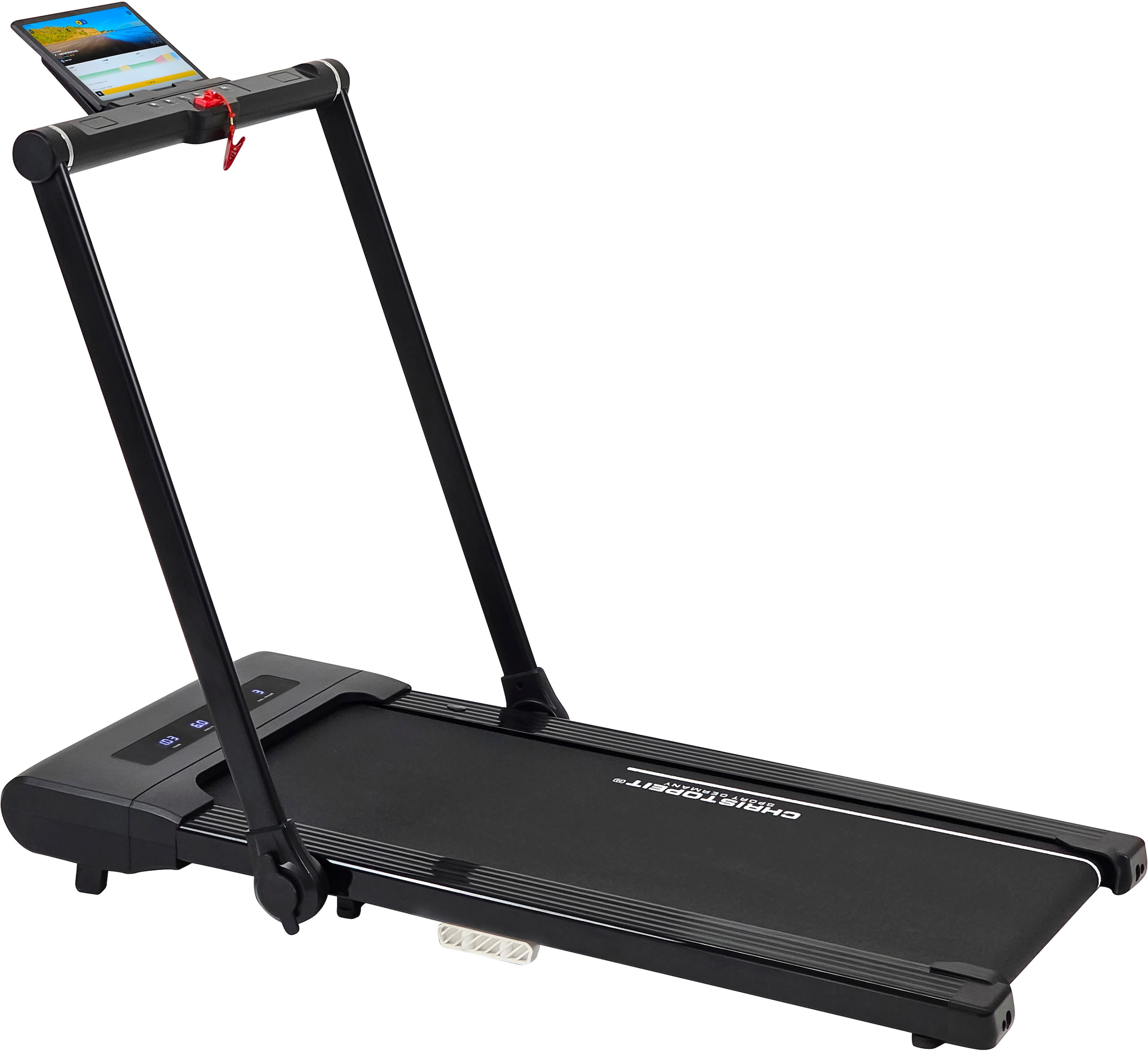 Laufband "Laufband Walk Run Pro 2 in 1", ohne Unterlegmatteschwarz, CHRISTOPEIT SPORT, Laufbänder