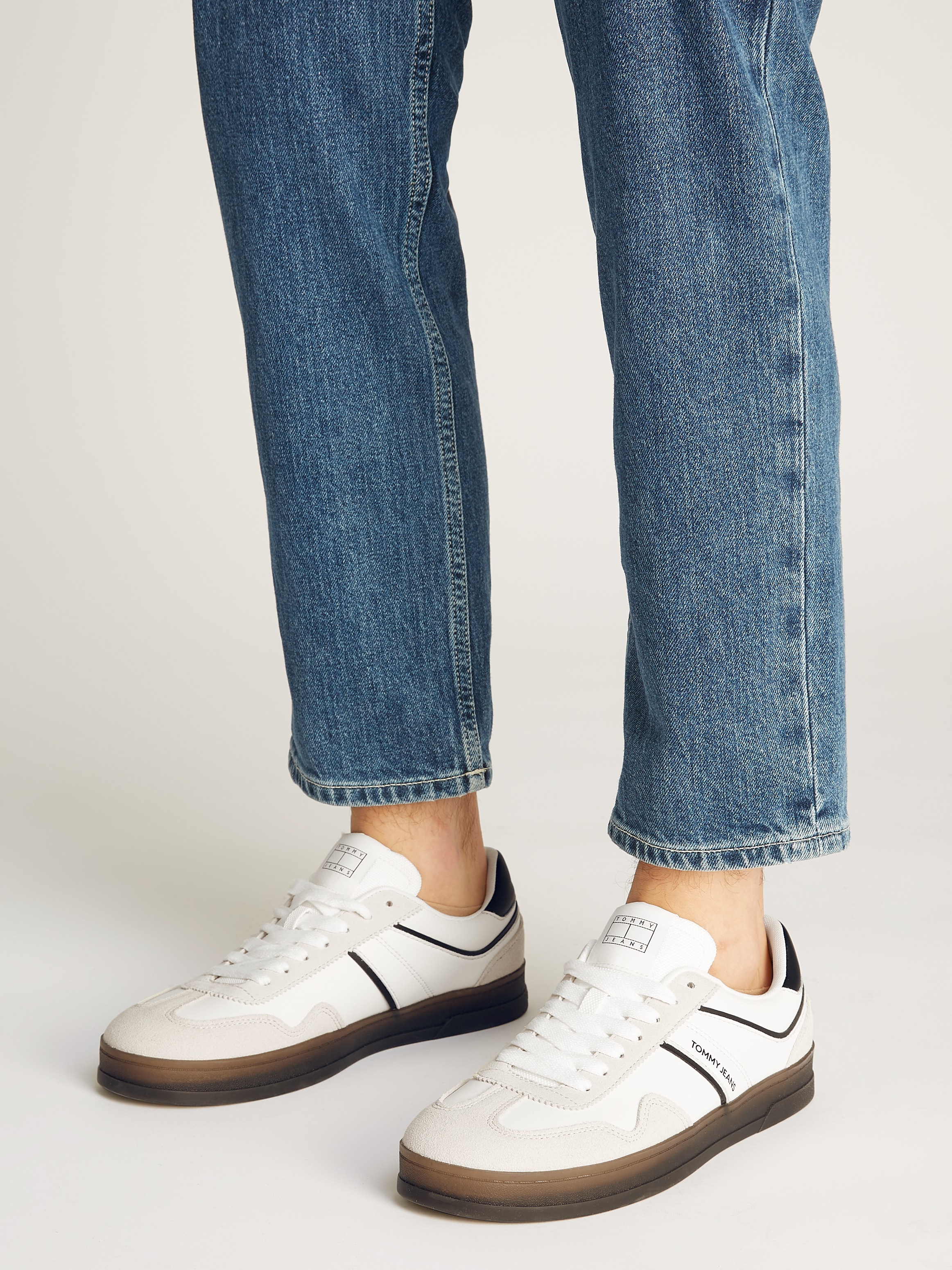 Tommy Jeans Sneaker "THE GREENWICH LEATHER", Freizeitschuh, Halbschuh, Schn günstig online kaufen