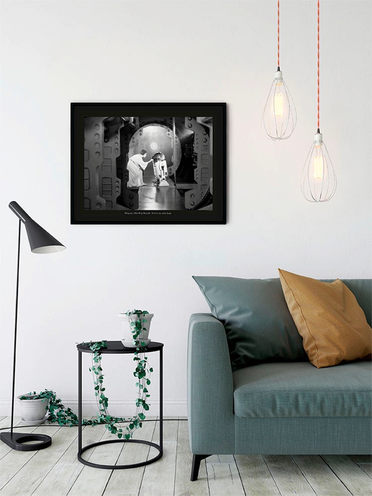 Komar Bild »Star Wars Classic Leia R2D2 Quote«, Star Wars, (1 St.), Wandbild zur Dekoration im Kinderzimmer - ohne Rahmen