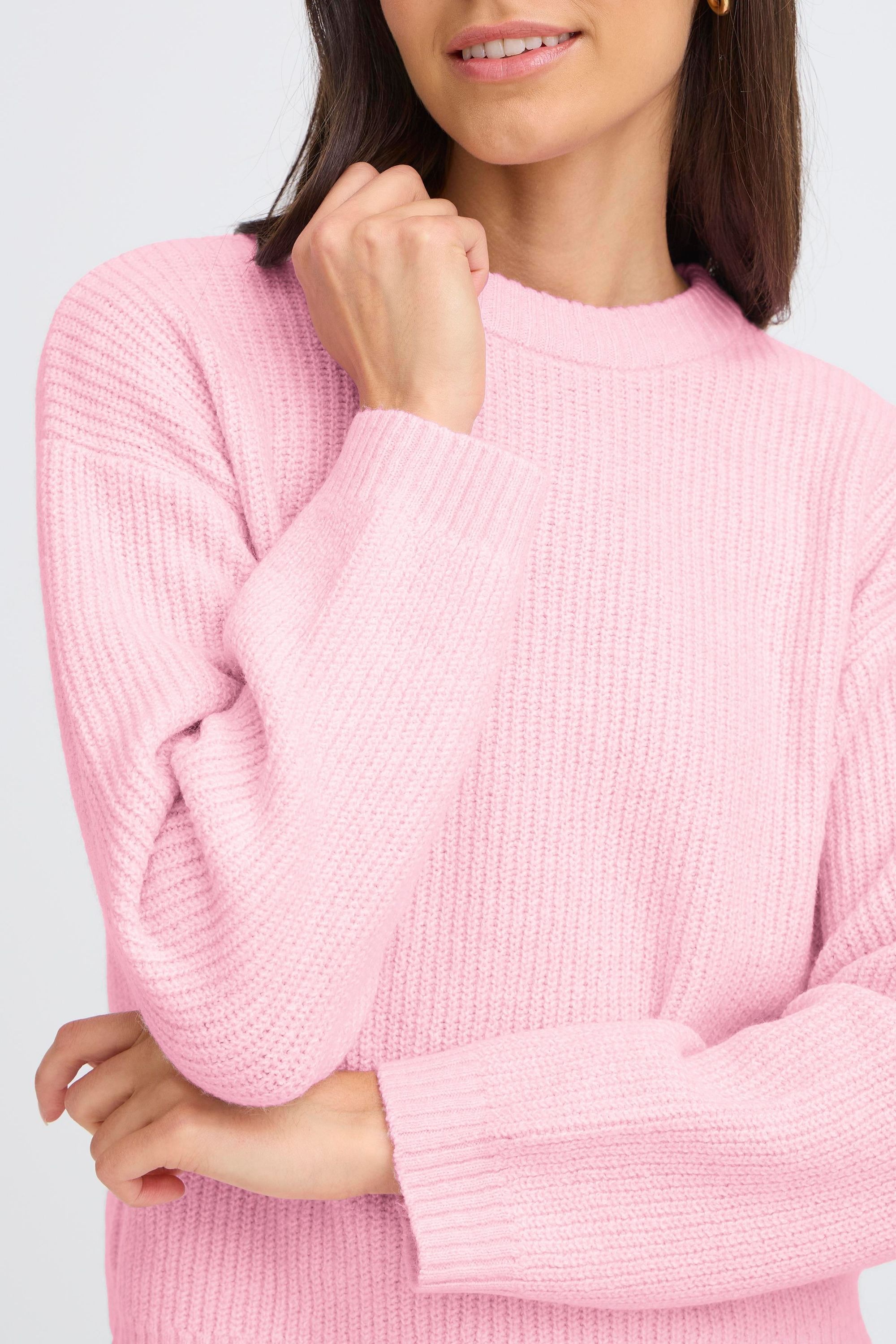 OXMO Strickfleece-Pullover »Strickpullover OXBMMOLARA ONECK«
