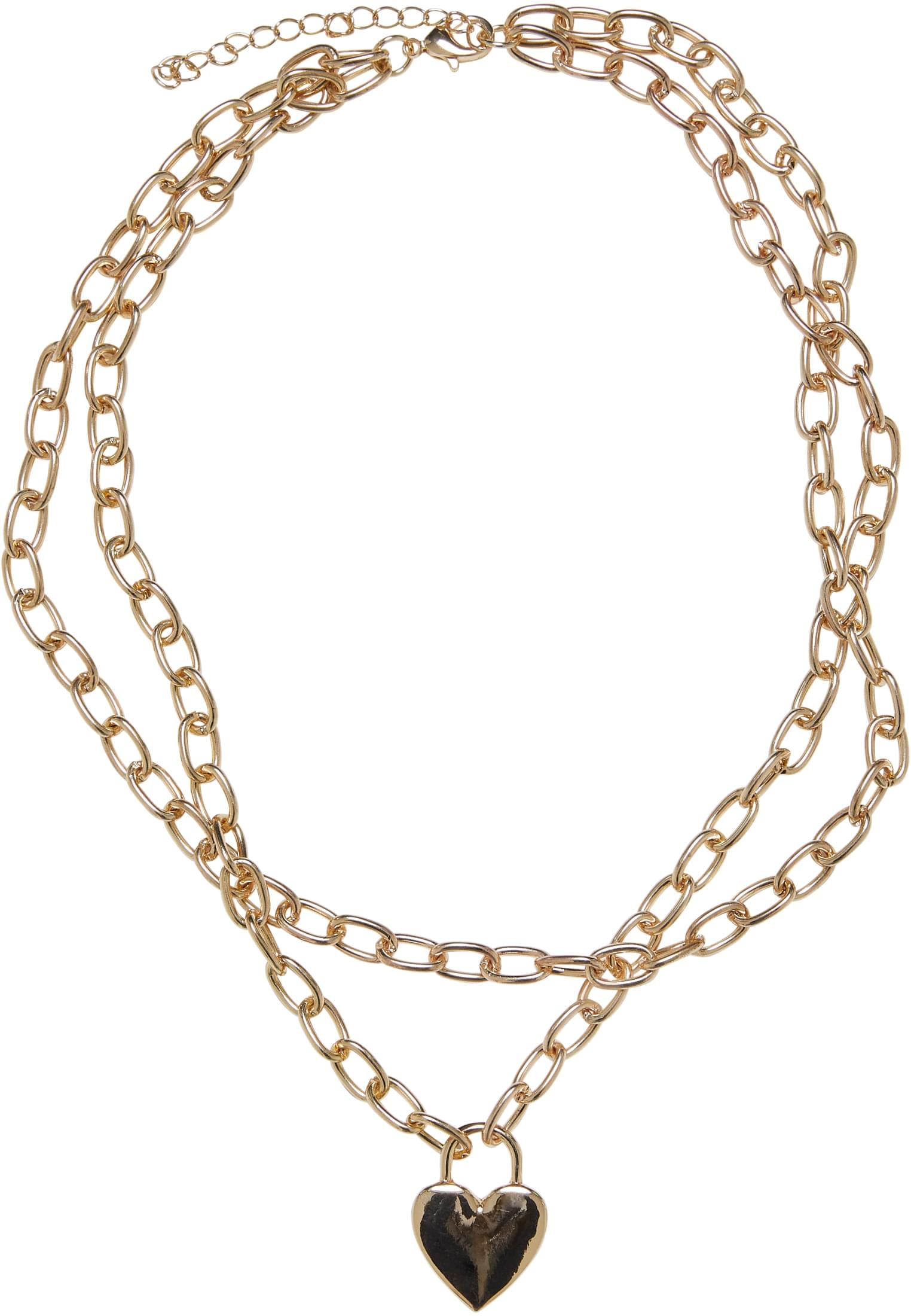 URBAN CLASSICS Edelstahlkette »Accessoires Heart Padlock Necklace« online  bestellen | BAUR