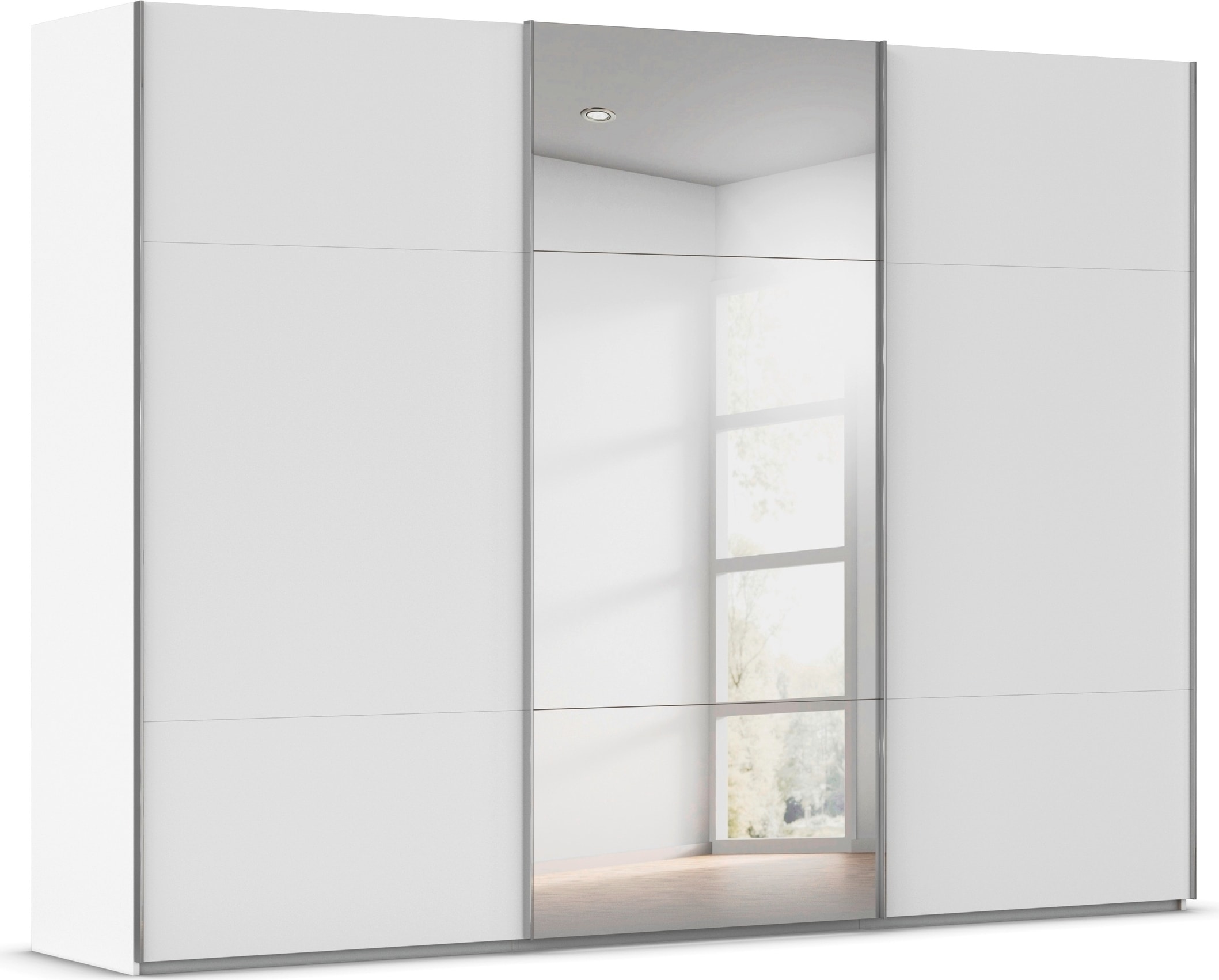 rauch Schwebetürenschrank "Kleiderschrank Schrank Garderobe Schlafzimmerschrank CONTIDO" 3 verschiedene Ausstattungen BASIC/CLASSIC/PREMIUM (inkl. SOFT-CLOSE), aus hochwertigem Material in 6 Breiten 2 Griff-Farben MADE IN GERMANY