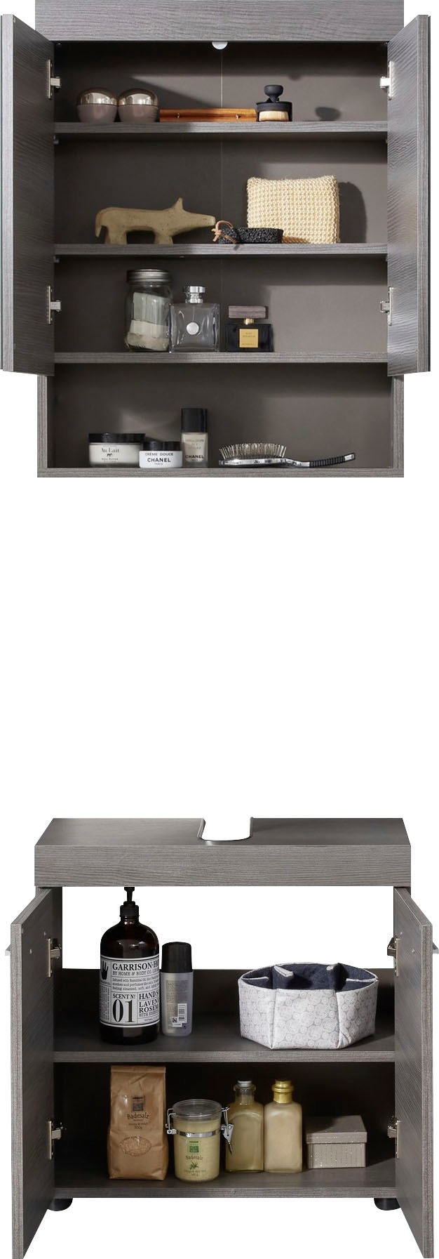 welltime Badmöbel-Set "Royan", (2 St.), Set bestehend aus: Spiegelschrank & günstig online kaufen