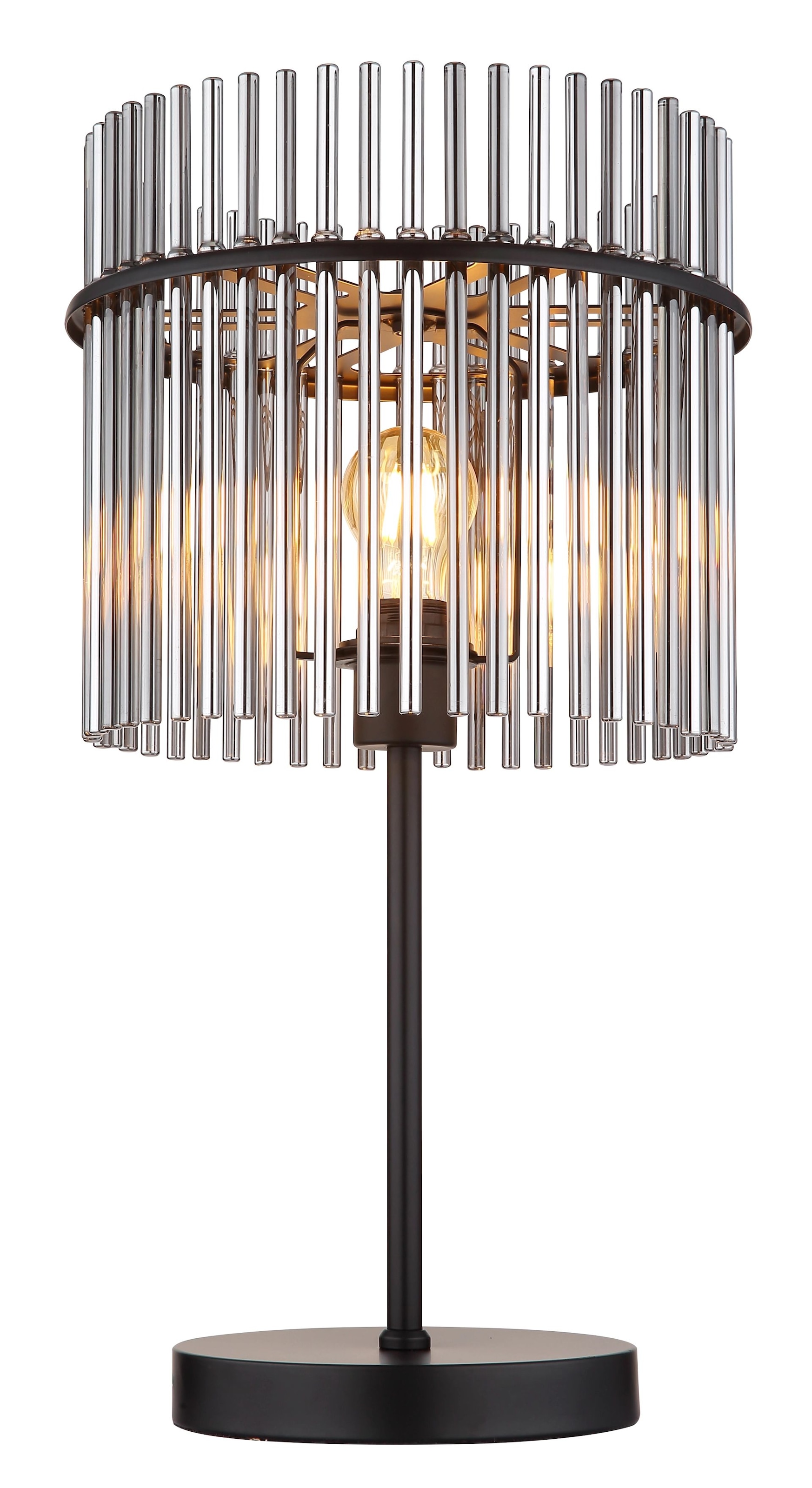GLOBO LIGHTING Tischleuchte »GORLEY«, 1 flammig, Leuchtmittel E27 | ohne Leuchtmittel, Design Glasstäbe, Tischlampe, Wohnzimmer, Esszimmer, Schlafzimmer