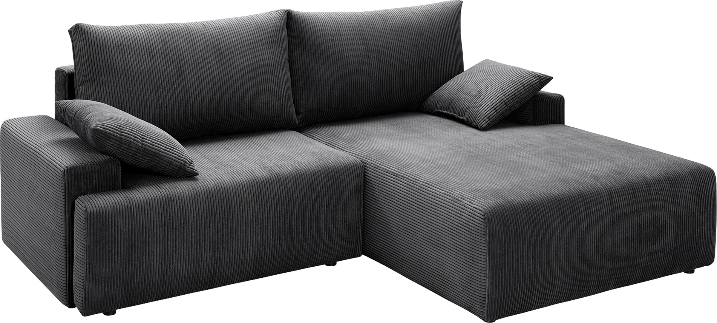 exxpo - sofa fashion Ecksofa »Orinoko, aktuelles Design und hoher Sitzkomfort, L-Form«, inkl. Bettfunktion und Bettkasten, schöne Farben im angesagten Cord