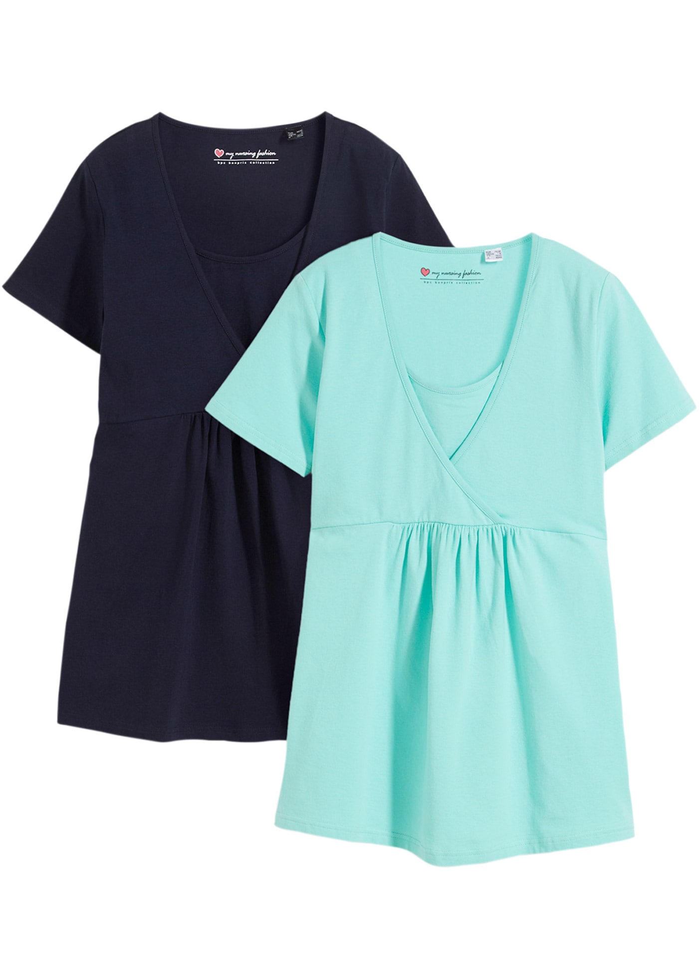 bonprix Stillshirt "2-in-1 Umstands- und Stillshirts (2er Pack?)", 2 Stk. 2 günstig online kaufen