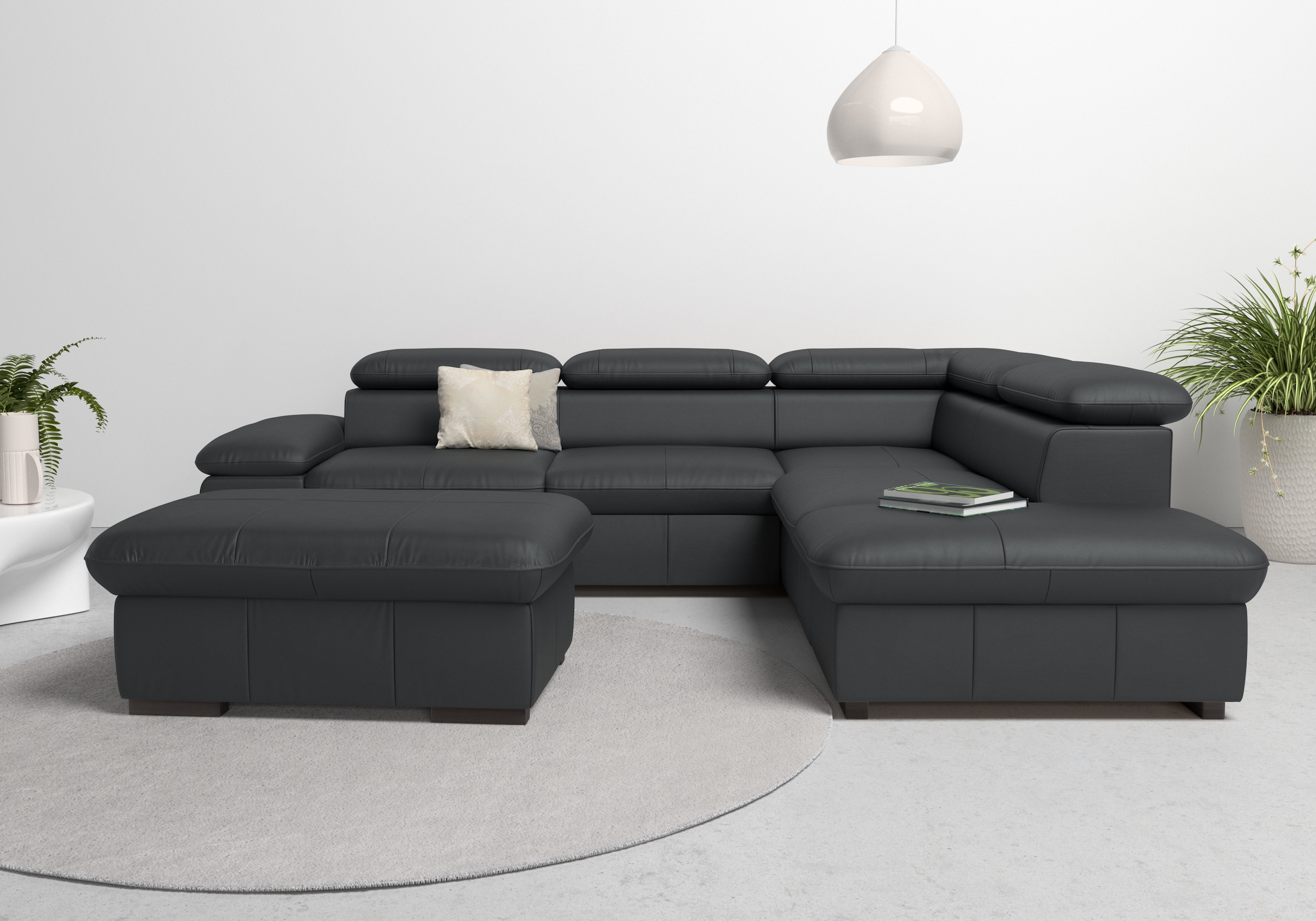 OTTO home Ecksofa "Alberto L-Form" mit Kopfteilverstellung, wahlweise mit Schlaffunktion