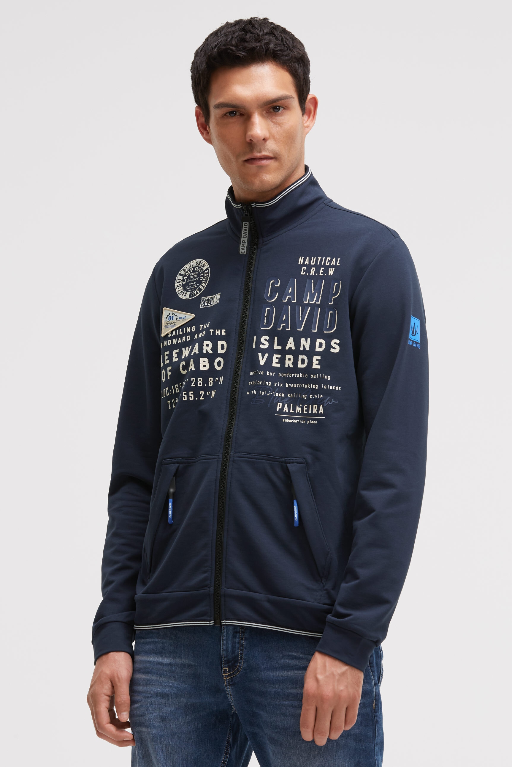 CAMP DAVID Sweatjacke mit reflektierenden Details günstig online kaufen