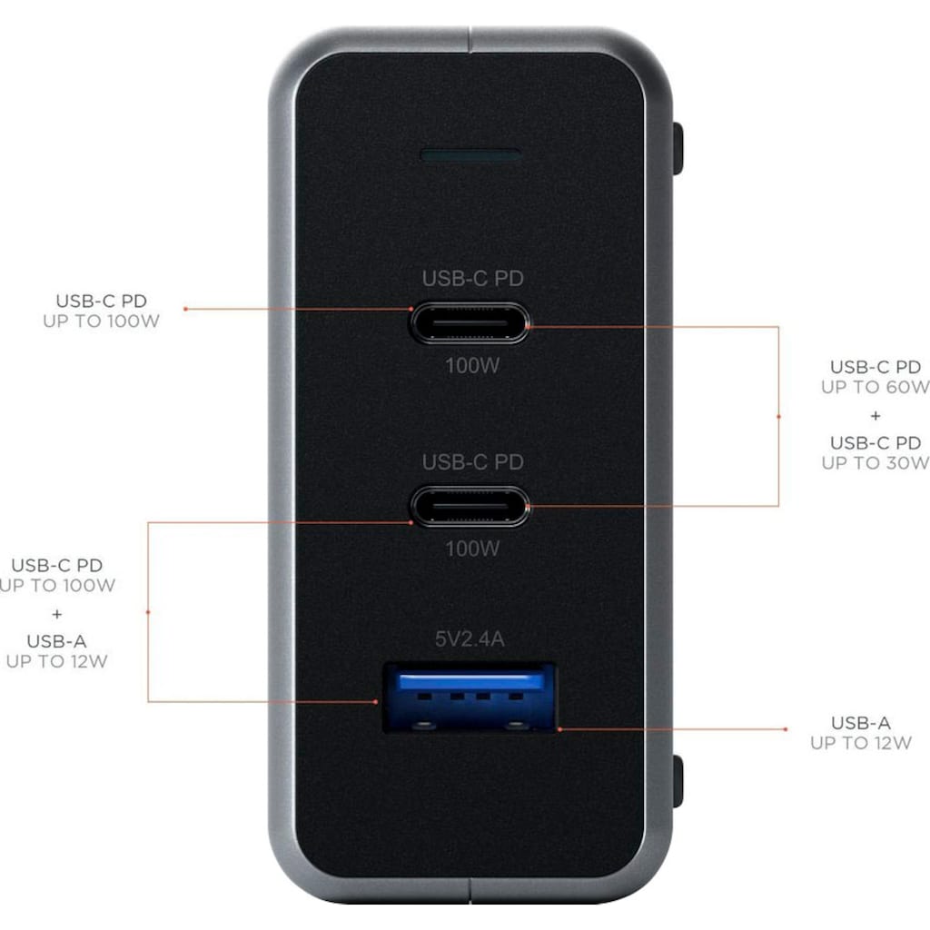 Satechi Universal-Ladegerät »100W USB-C PD COMPACT GAN«