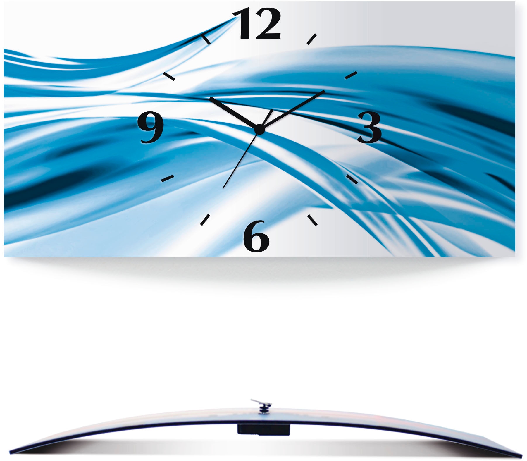 Artland Wanduhr »Schöne Welle Funkuhrwerk, | Abstrakt«, bestellen Größen 3D mit Quarz- versch. BAUR - Optik oder gebogen