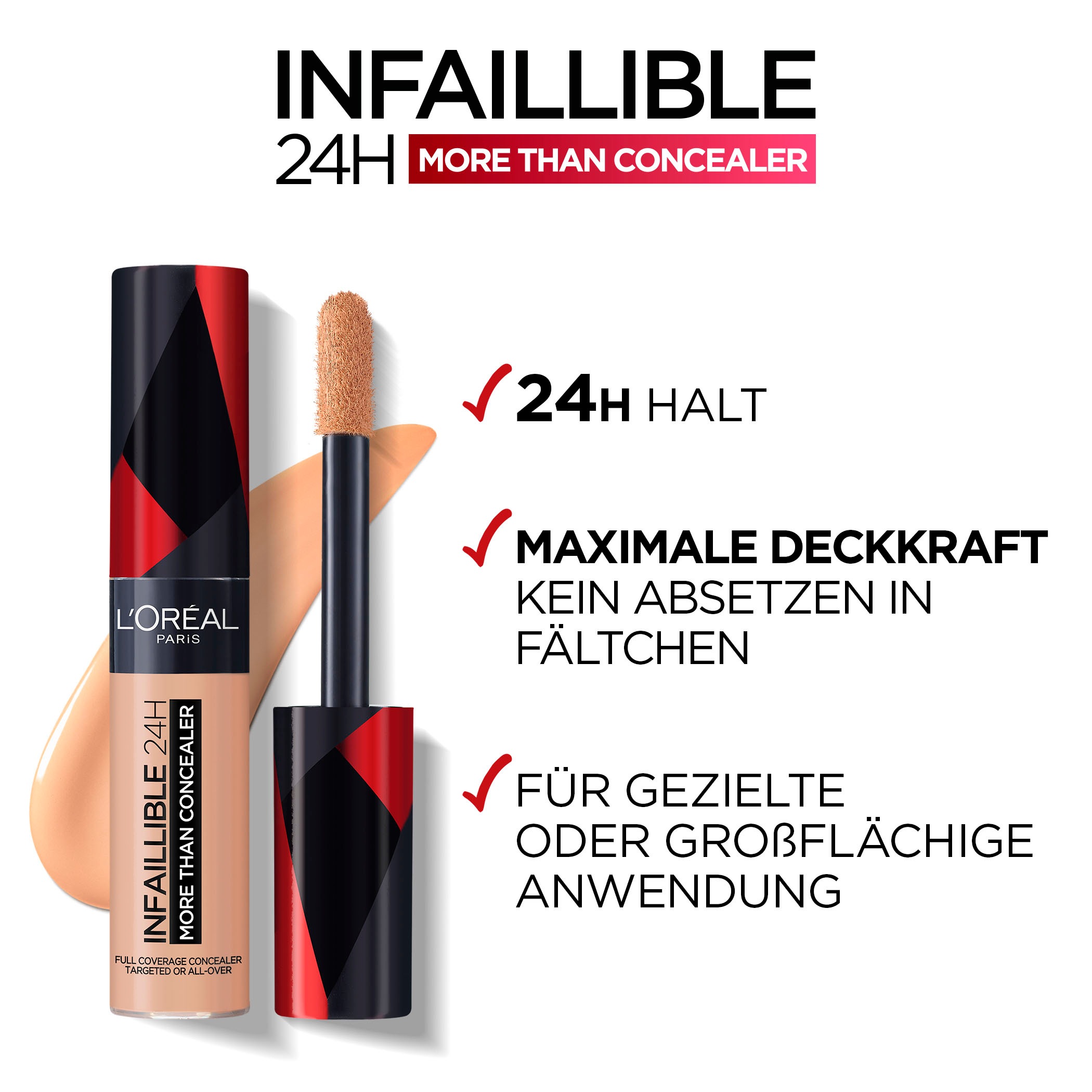 L'ORÉAL PARIS Concealer »Infaillible More Than Concealer«, mit hoher Deckkraft