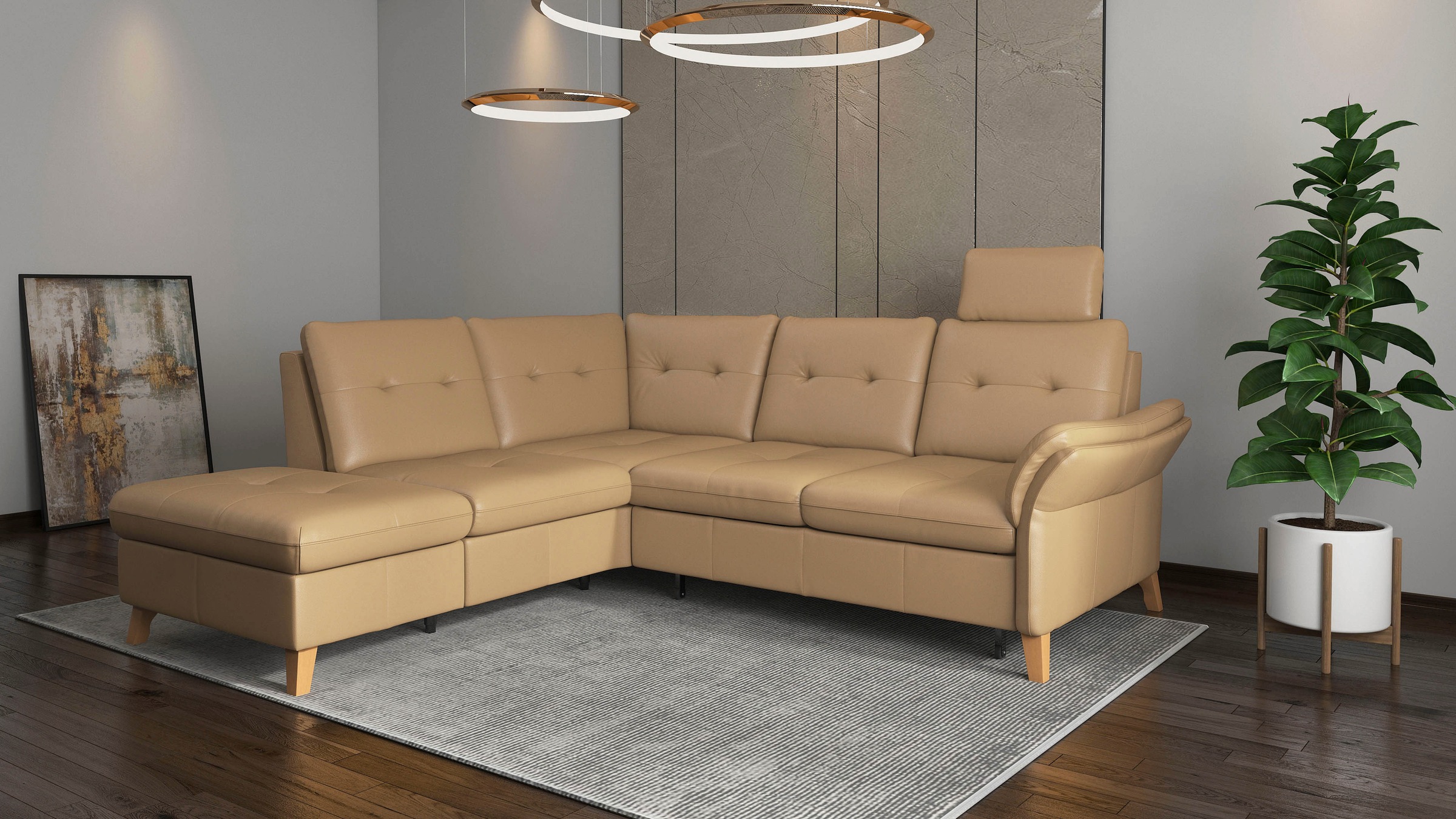 sit&more Ecksofa »Göteborg«, inkl. Sitztiefenverstellung, wahlweise mit Bettfunktion & Bettkasten