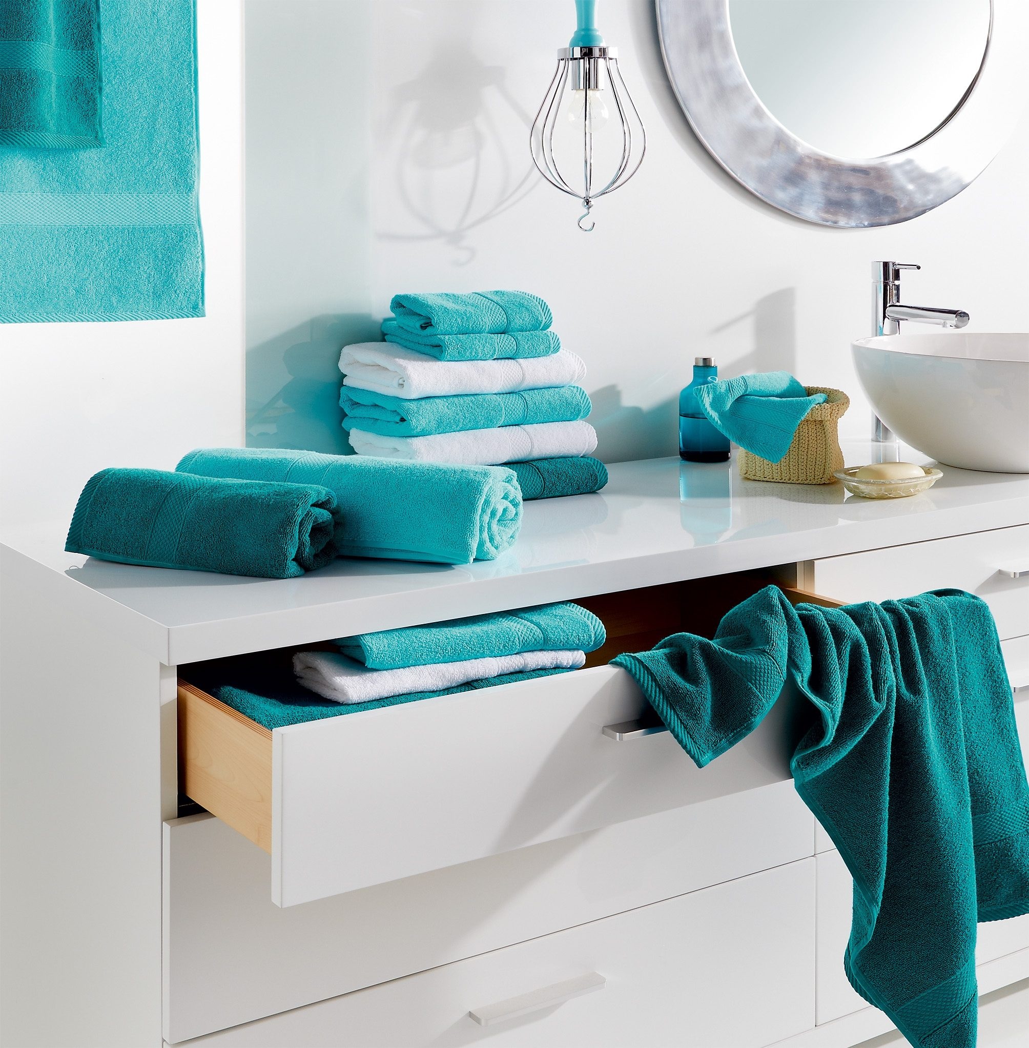 Egeria Badetuch "Diamant" Uni Programm mit schmaler Bordüre, 100 % Baumwoll günstig online kaufen