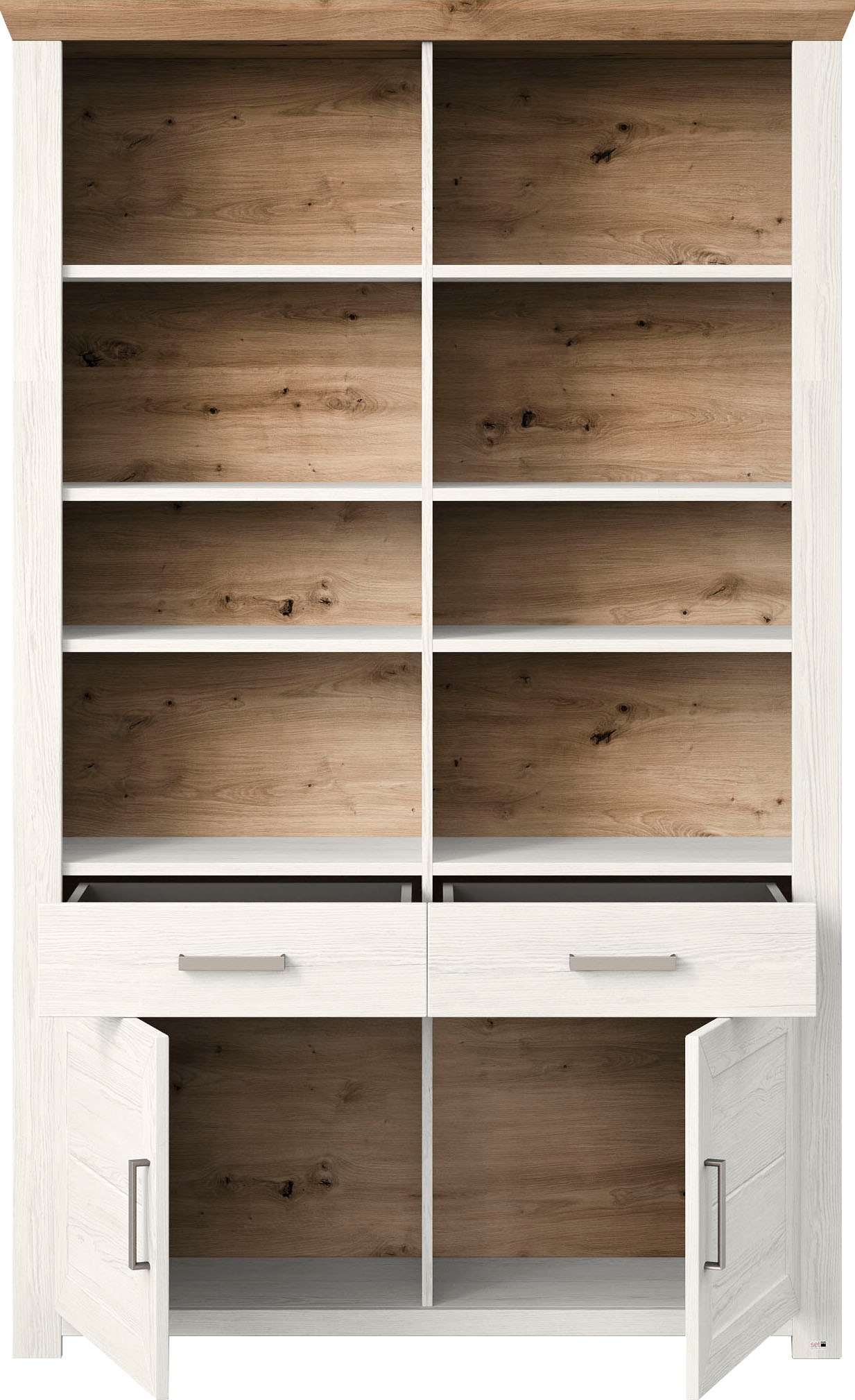 set one by Musterring Aktenregal »York«, offenes Design, wahlweise mit Beleuchtung, 3 Farben, Breite 129 cm