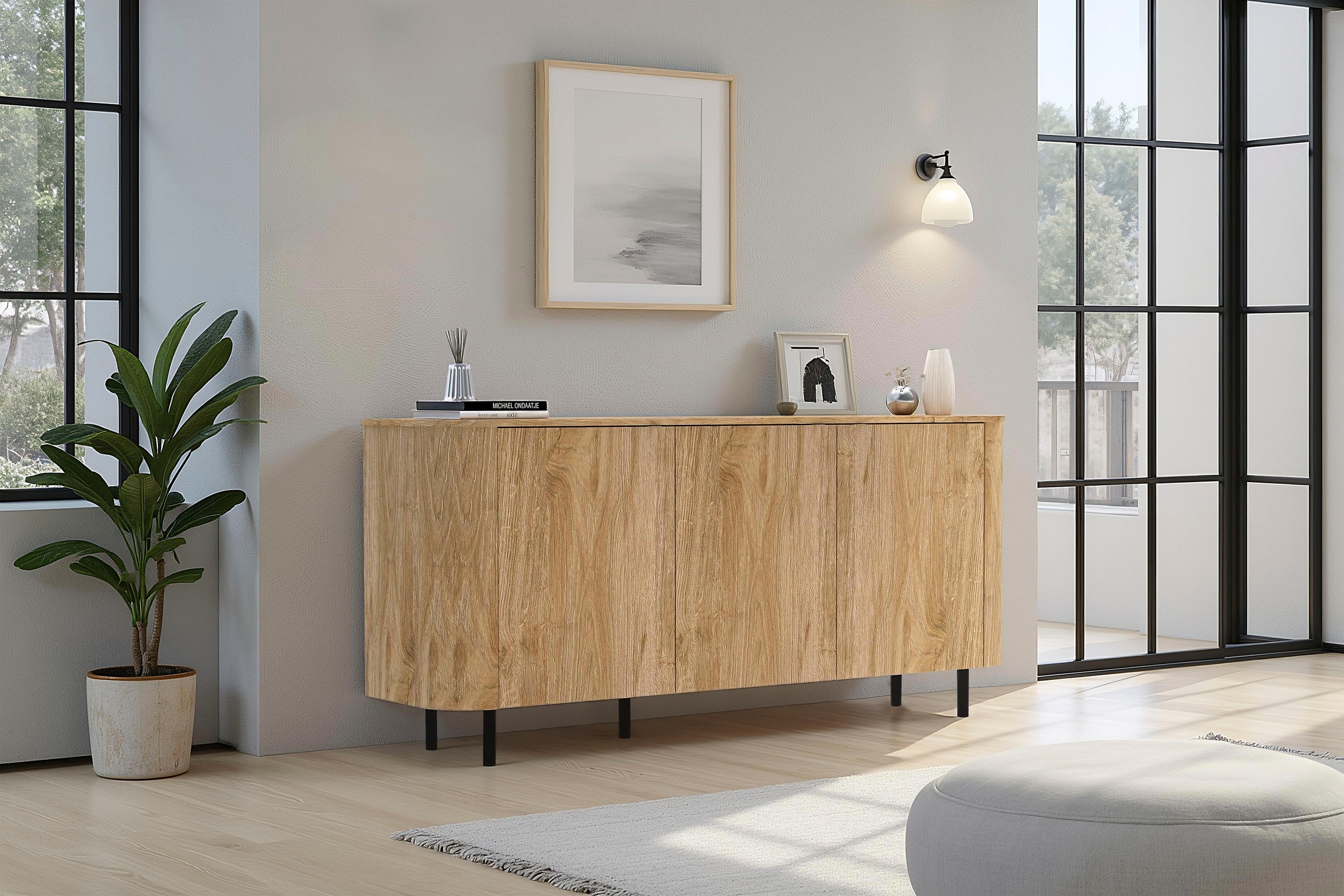 Home affaire Sideboard "Murano, 181 cm breit, 3 Türen, Anrichte, Kommode, S günstig online kaufen