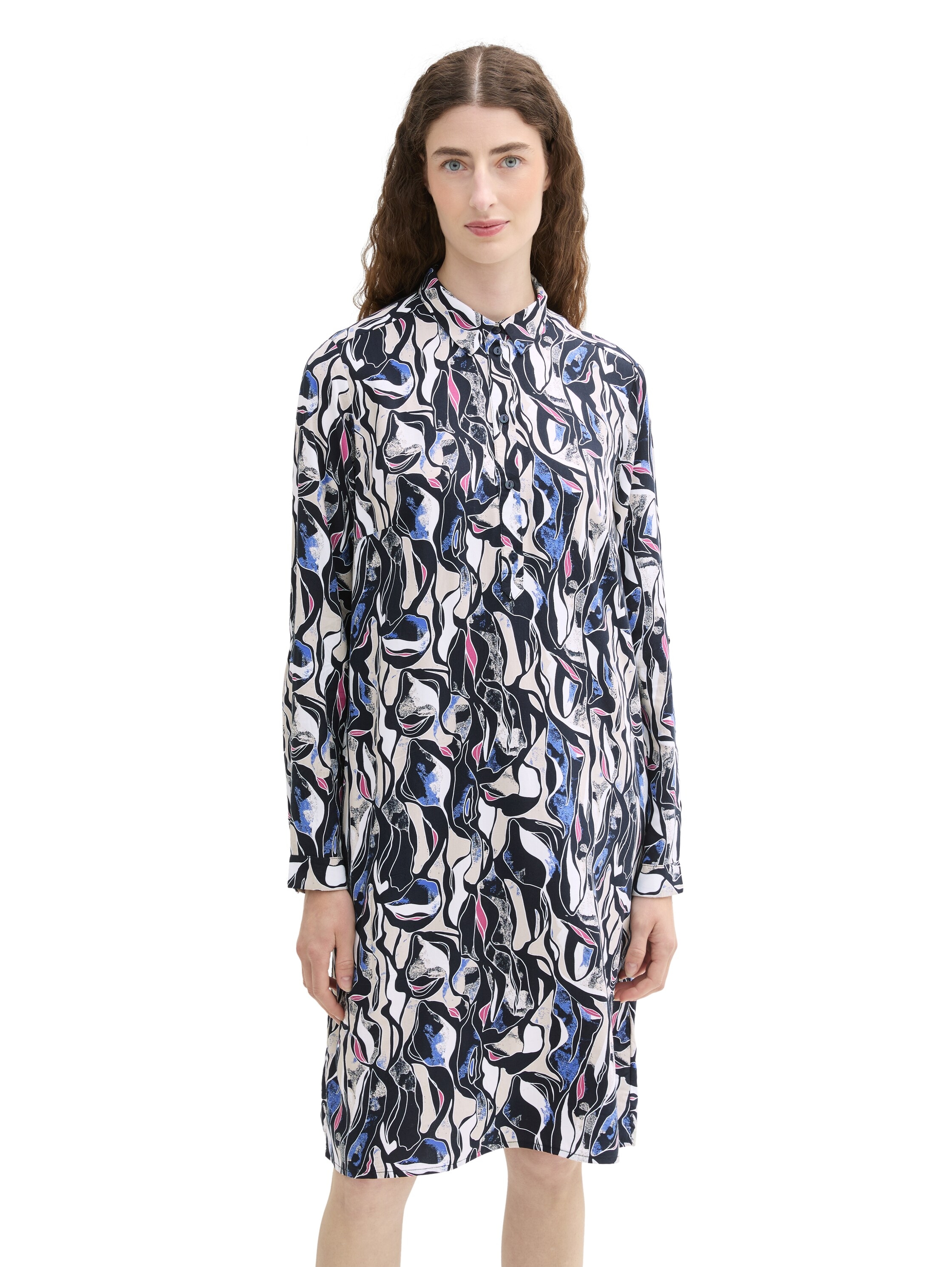 TOM TAILOR Blusenkleid, mit Allover-Print