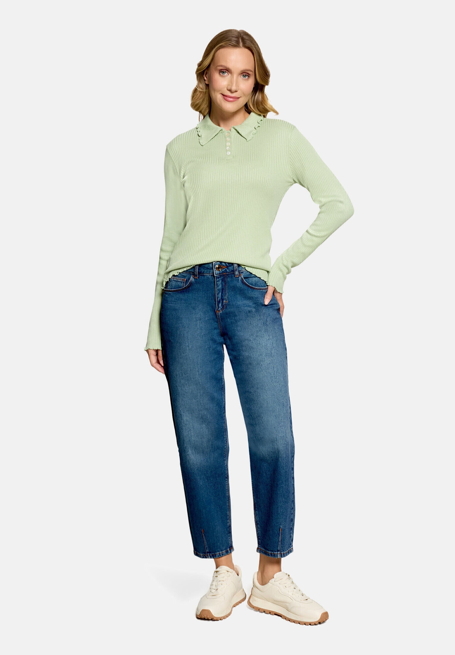 Cartoon Ankle-Jeans "Damen mit Waschung"