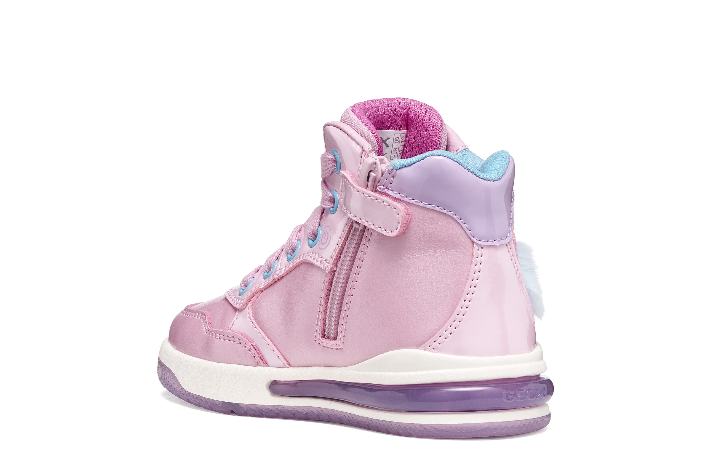 Geox Sneaker »J SKETLITE GIRL - Blinkschuh«  Boots, Glitzerbesatz und Blinkfunktion, Größenschablone zum Download