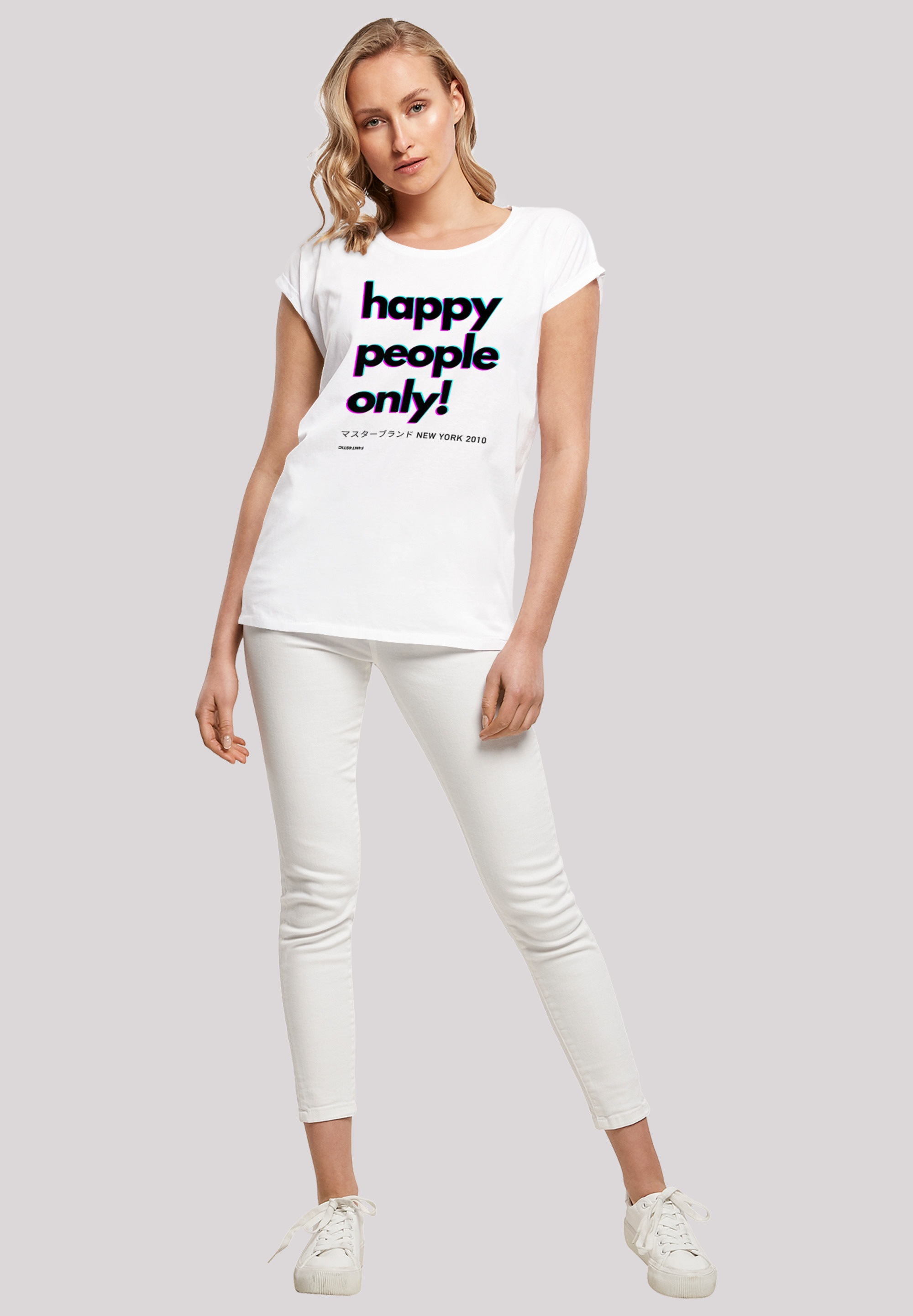 F4NT4STIC T-Shirt »Happy people only New York«, Print