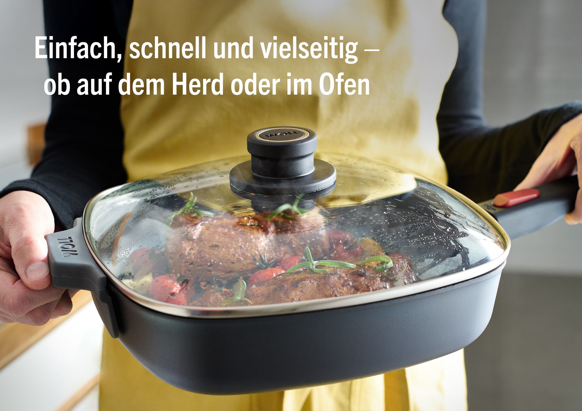 WOLL Crêpepfanne »D-Lite Crêpepfanne, Ø 26 cm, Aluminium, Antihaft, Induktion« Aluminiumguss 1 tlg. Abnehmbarer Stiel,  Ofenfest o. Stiel, Spülmaschinengeeignet