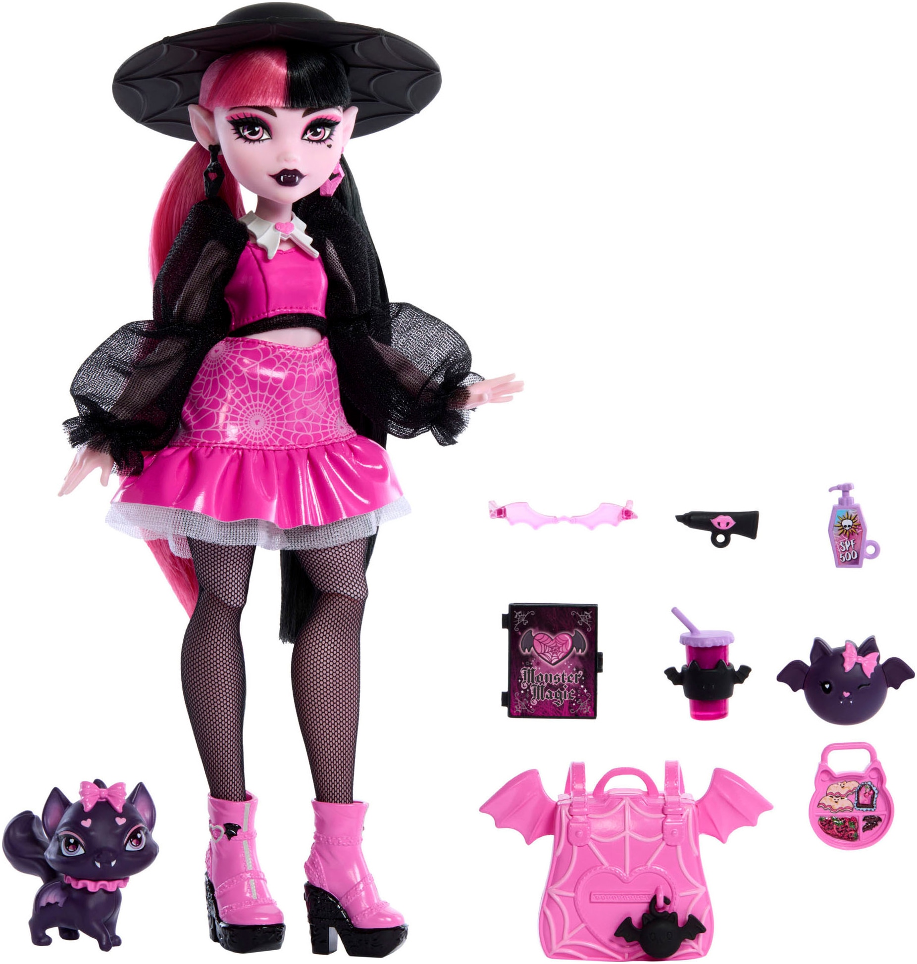 MonsterHigh™ Anziehpuppe »Draculaura mit Haustier Count Fabulous«