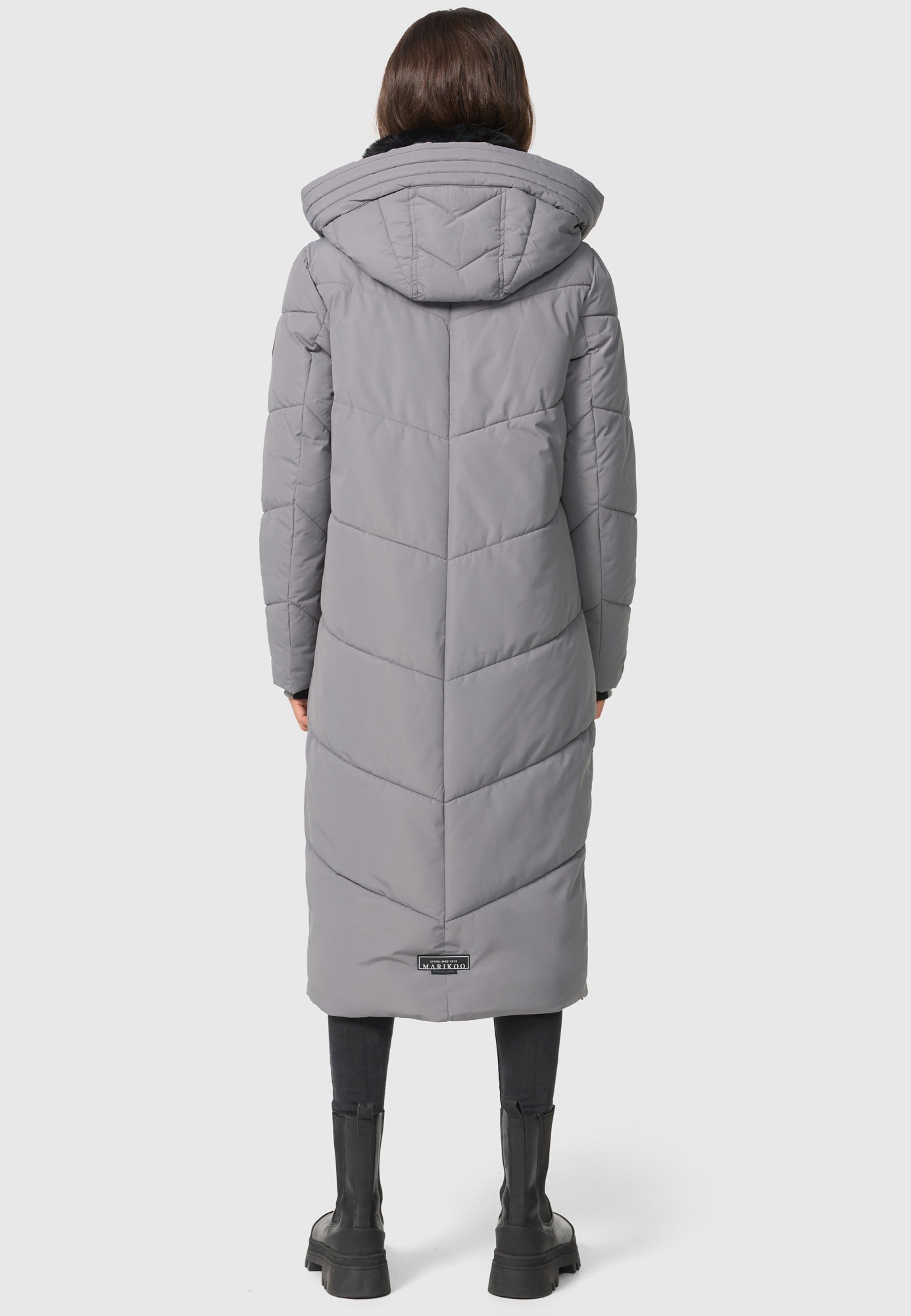 Marikoo Winterjacke »Nadaree XVI«, Stepp Mantel mit großer Kapuze