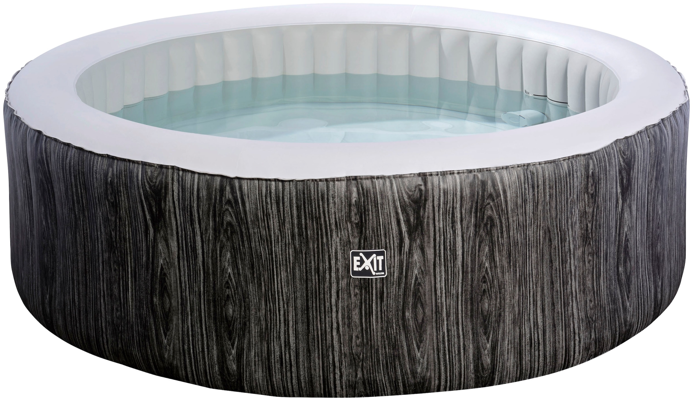 EXIT Whirlpool "Wood Deluxe", für bis zu 4 Personen, dunkelgrau