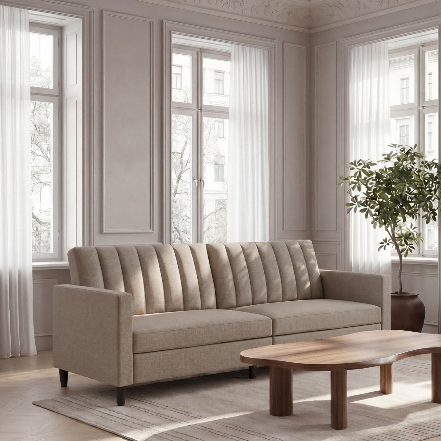 Dorel Home 3-Sitzer "Celine" Rückenlehne 2-teilig und 3-fach verstellbar, Sitzhöhe 43 cm