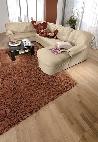 DOMO collection Wohnlandschaft »Papenburg, zeitlose Rückensteppung, elegante Formensprache, U-Form«, in großer Farbvielfalt, wahlweise mit Bettfunktion