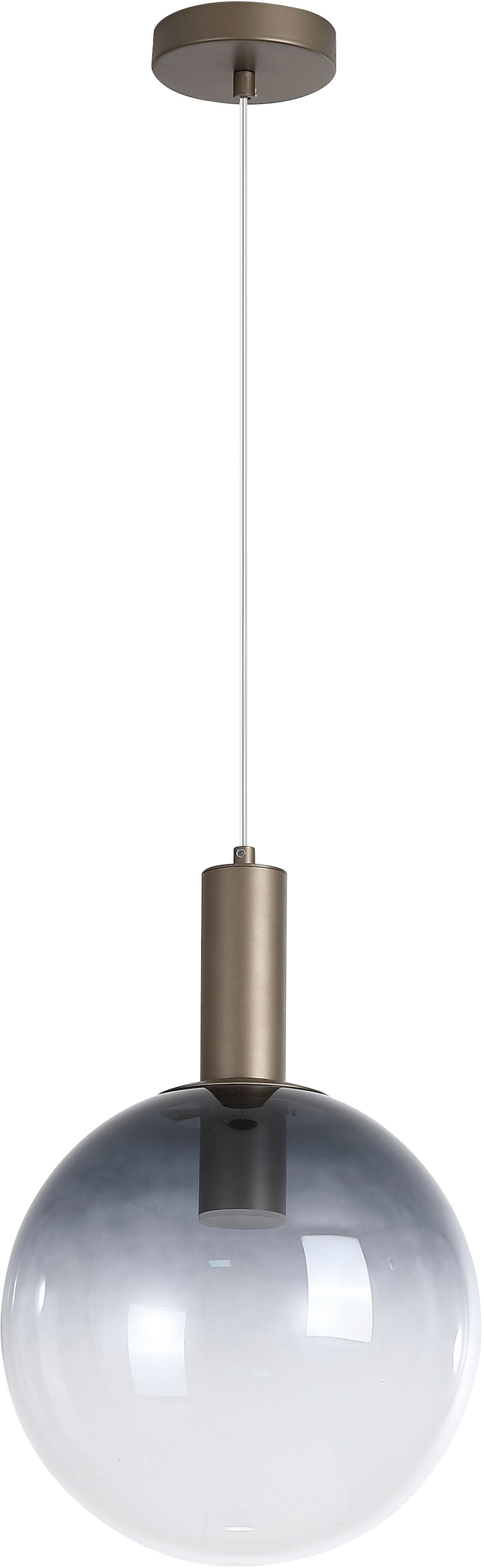 Searchlight Pendelleuchte »Ombre 1Lt Leuchte, Ombre-Glas mit Latte-Metall« GU10 1 Stk.