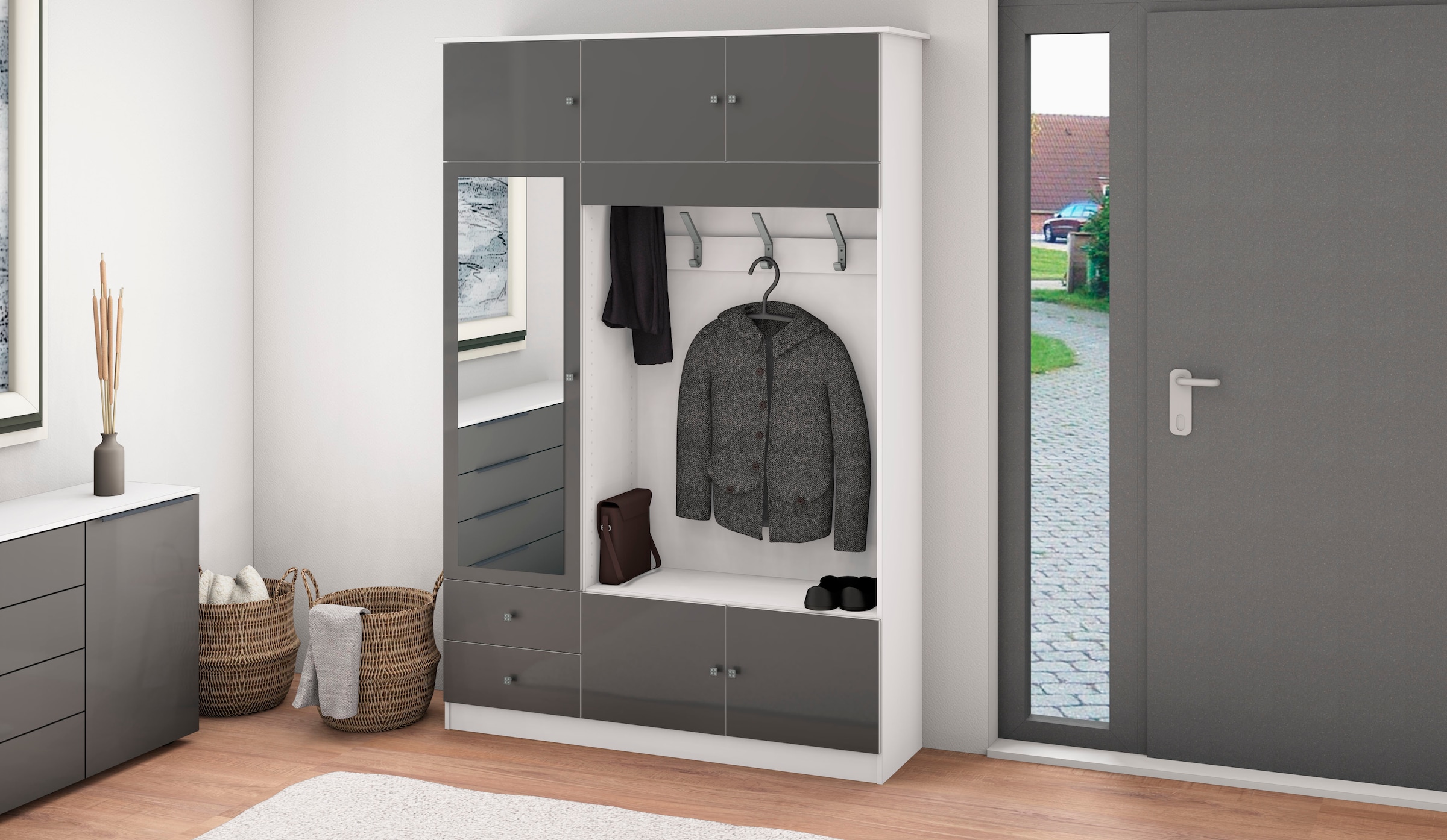 borchardt Möbel Garderobenschrank »Kompakta«, Höhe 202 cm