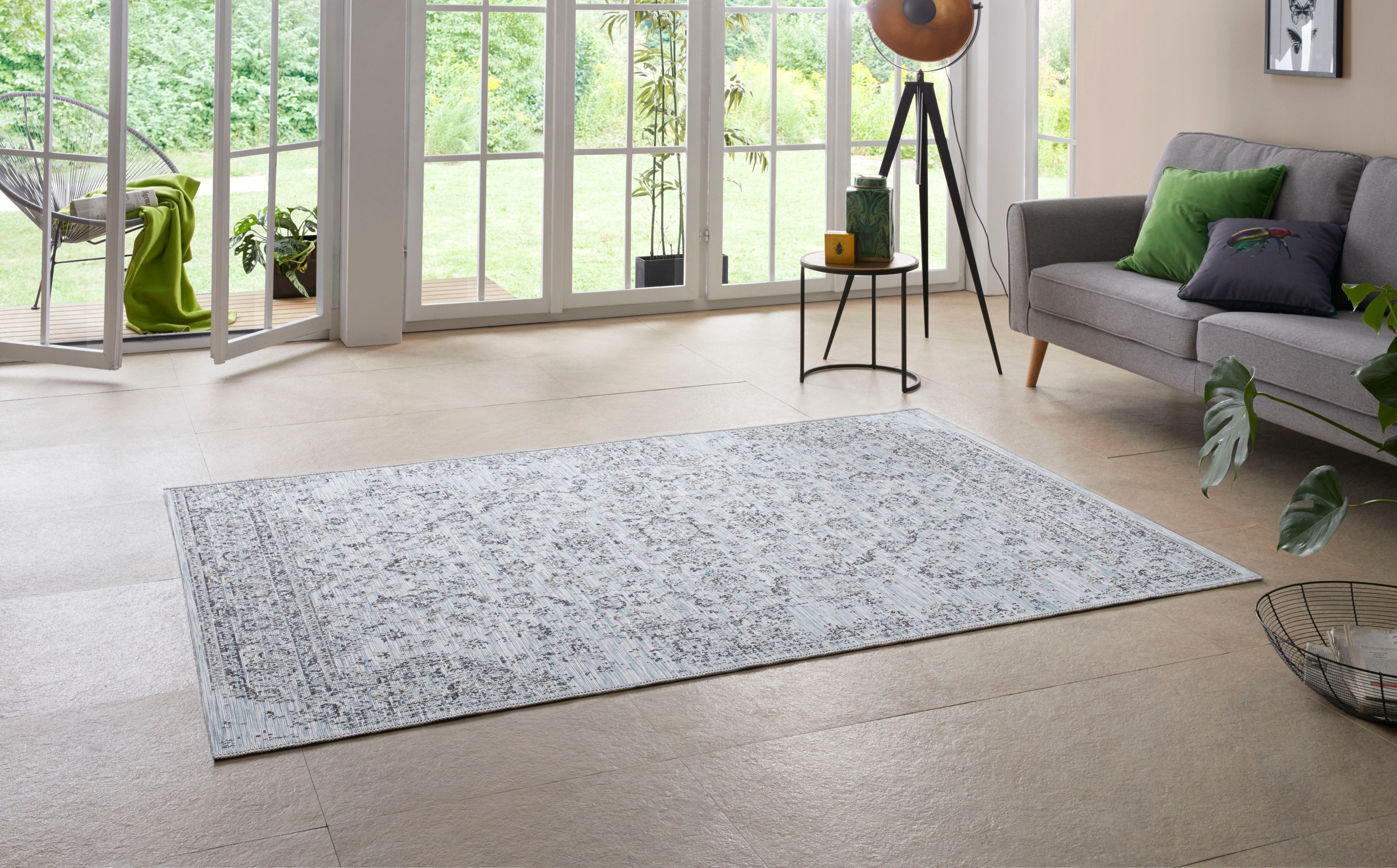 Home affaire Teppich »Sophia«, rechteckig, 3 mm Höhe, Orient-Optik, mit Bordüre, Strapazierfähig, Pflegeleicht, Flachgewebe