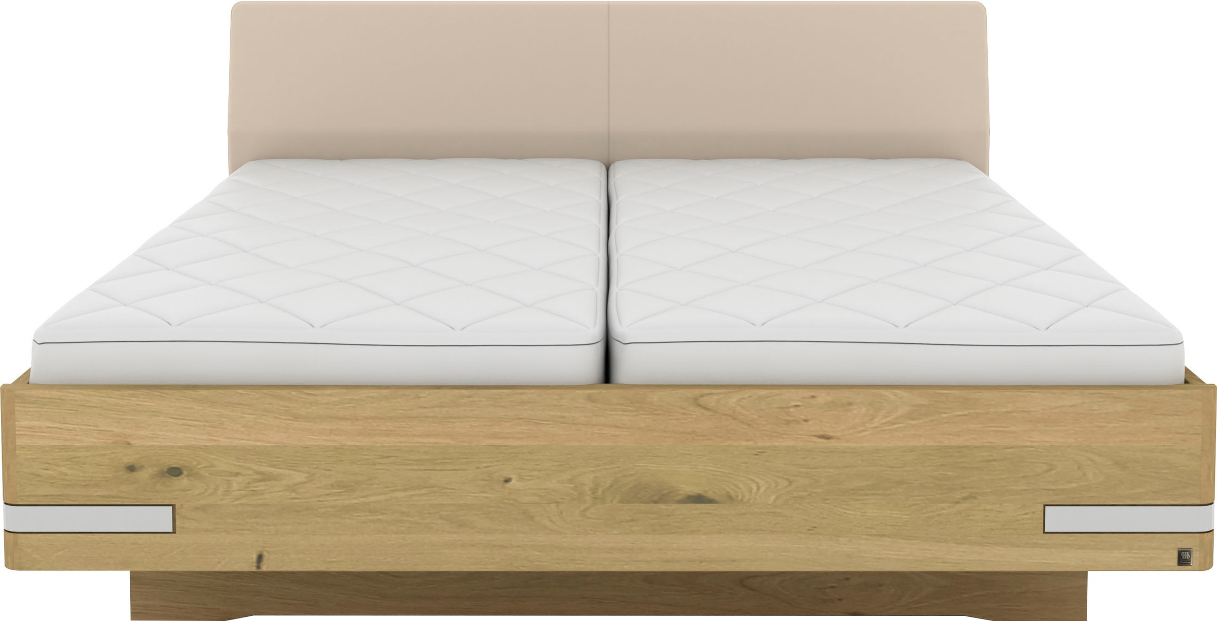 Musterring Holzbett "Savona, Bettgestell, Bettrahmen, teilmassiv Bianco-Eic günstig online kaufen