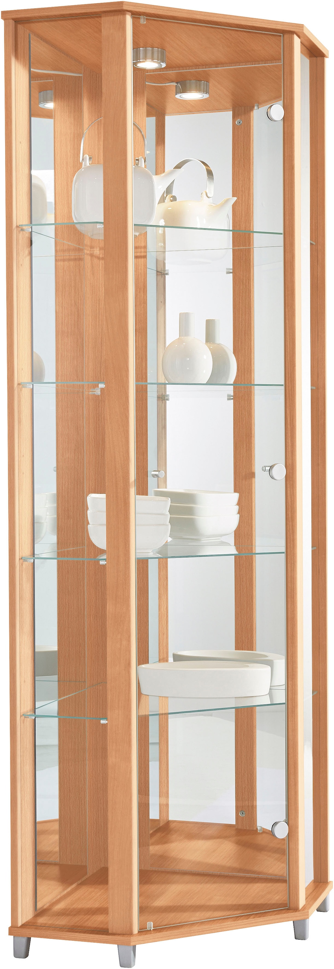 fif möbel Eckvitrine "TRIO Höhe ca. 172 cm, ink. Beleuchtung", Eckvitrine/G günstig online kaufen