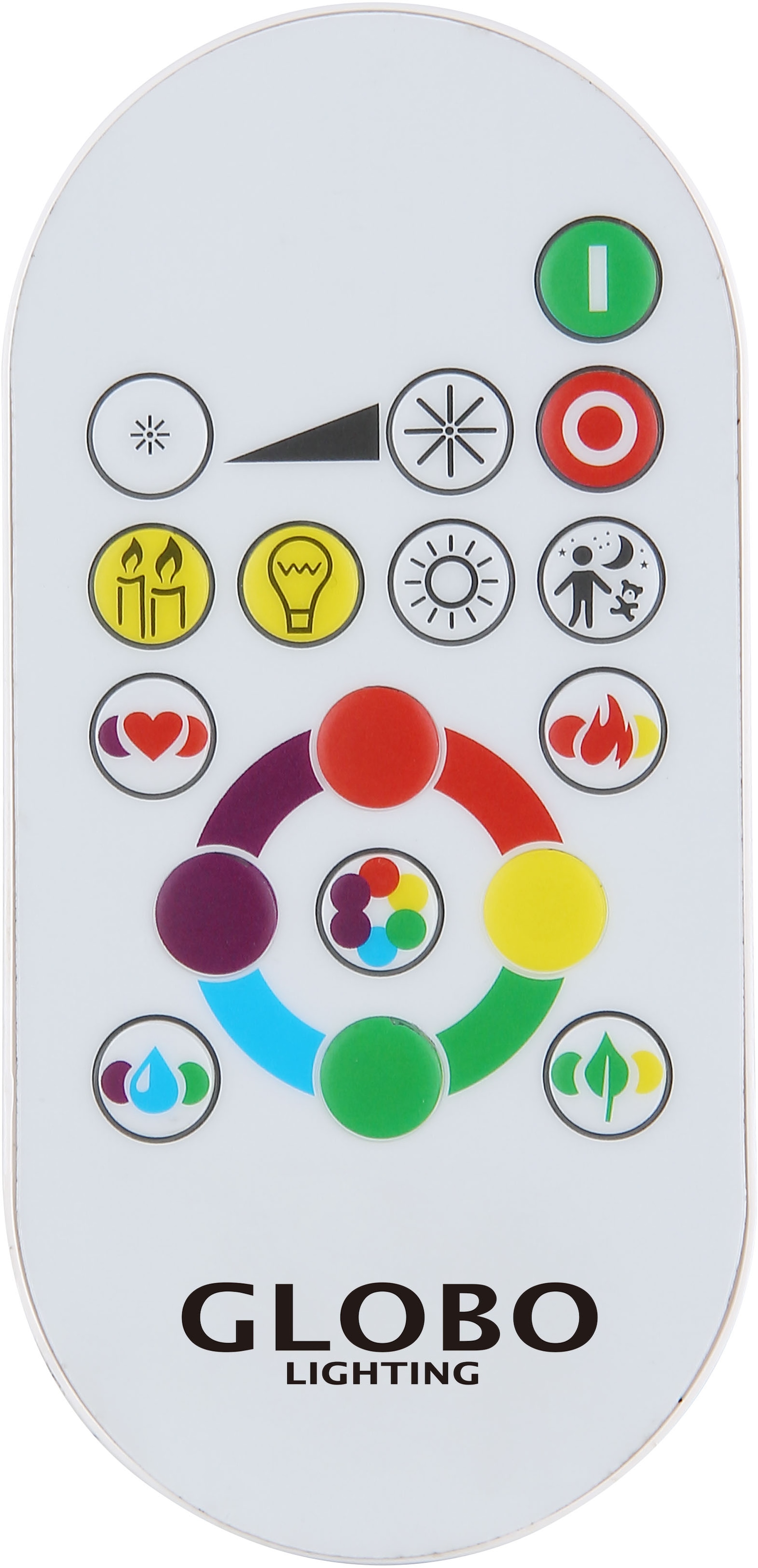 GLOBO LIGHTING LED Deckenleuchte »WARATA«, Leuchtmittel LED-Modul | LED fest integriert, Deckenlampe/rund/Wohnzimmer/Schlafzimmer/Farben: rot-grün-blau