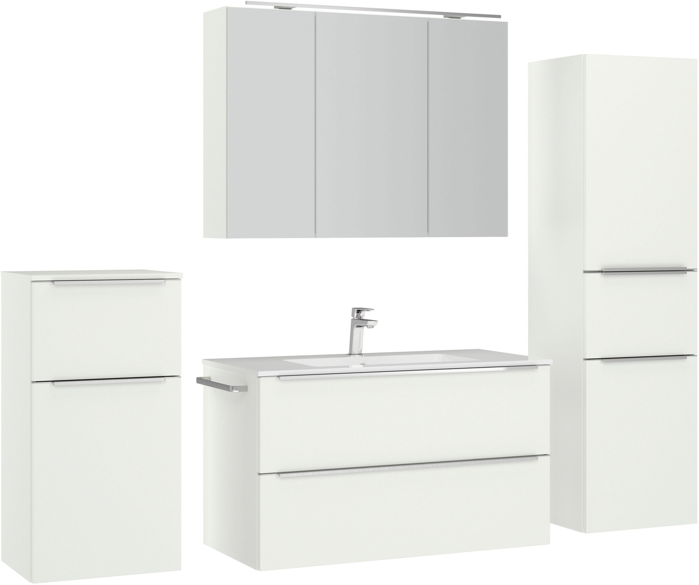 nobilia Badmöbel-Set "Levere" vormontiert, mit Soft-Close, 4 Stk. tlg. günstig online kaufen