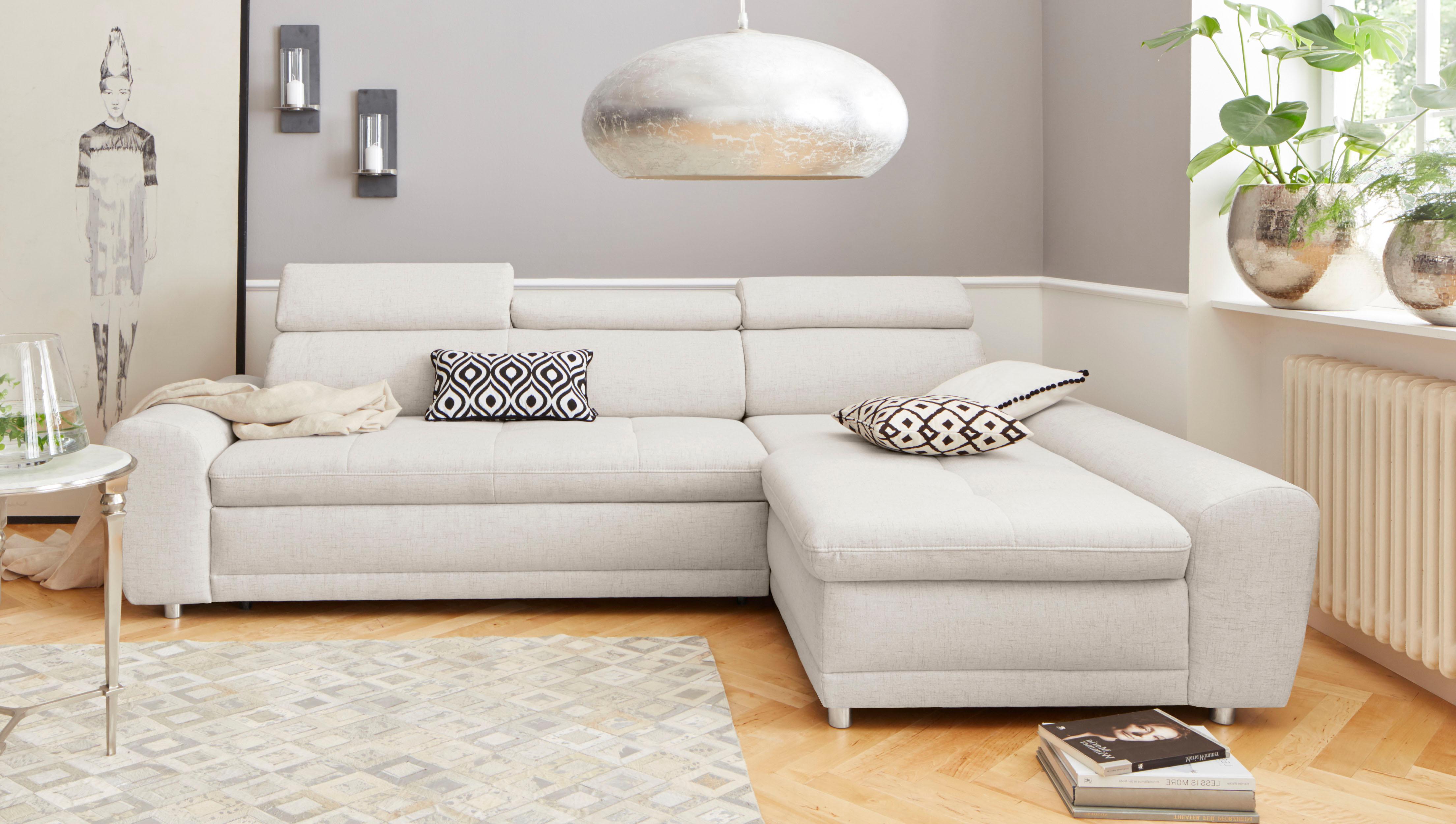sit&more Ecksofa "Riva L-Form" inklusive Kopteilverstellung, wahlweise mit Schlaffunktion