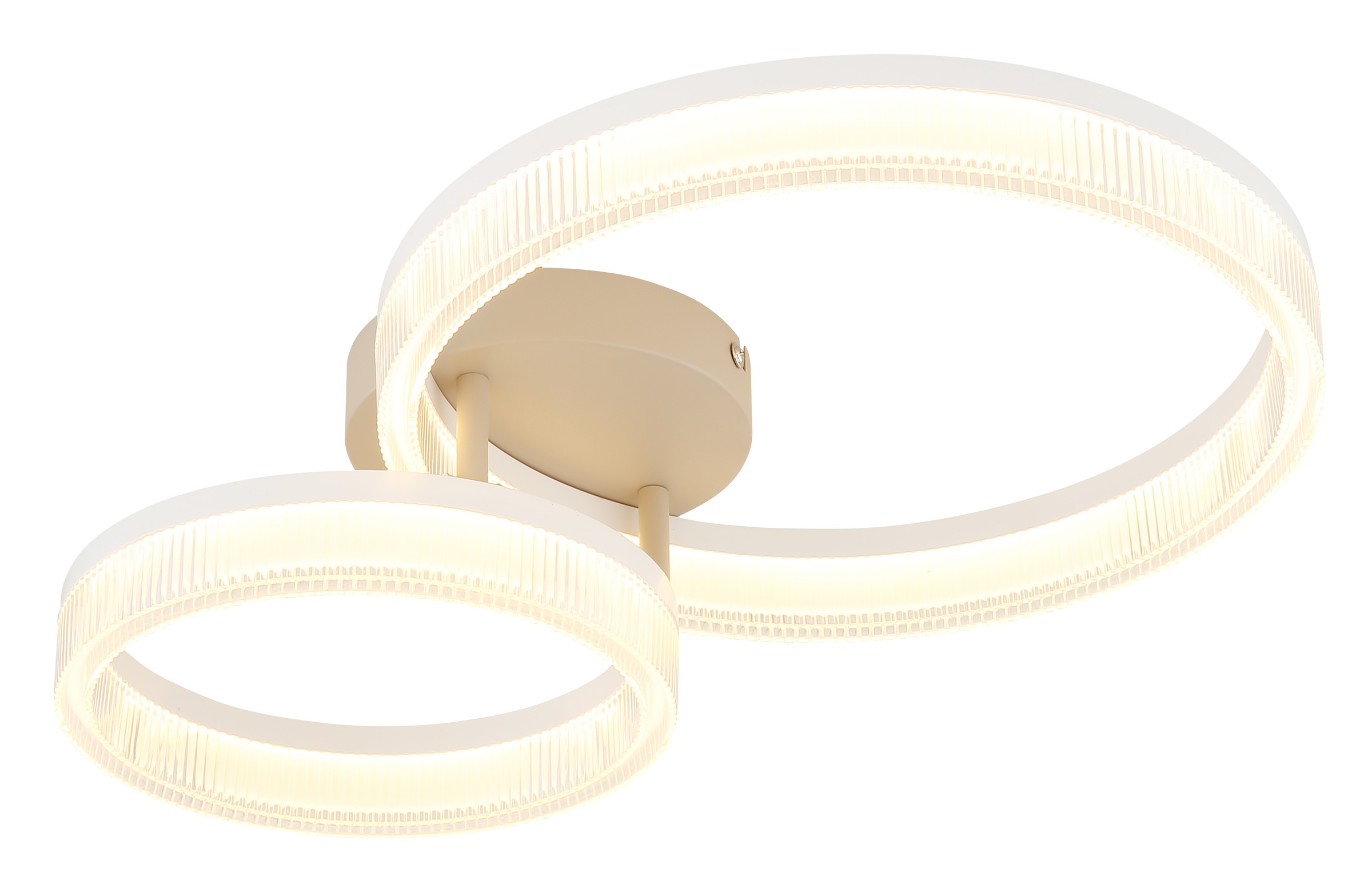 GLOBO LIGHTING Deckenleuchte »Marlenne« LED-Modul 1 Stk. Warmweiß Sandfarbene Deckenleuchte mit weißen Kunststoff-Schirmen