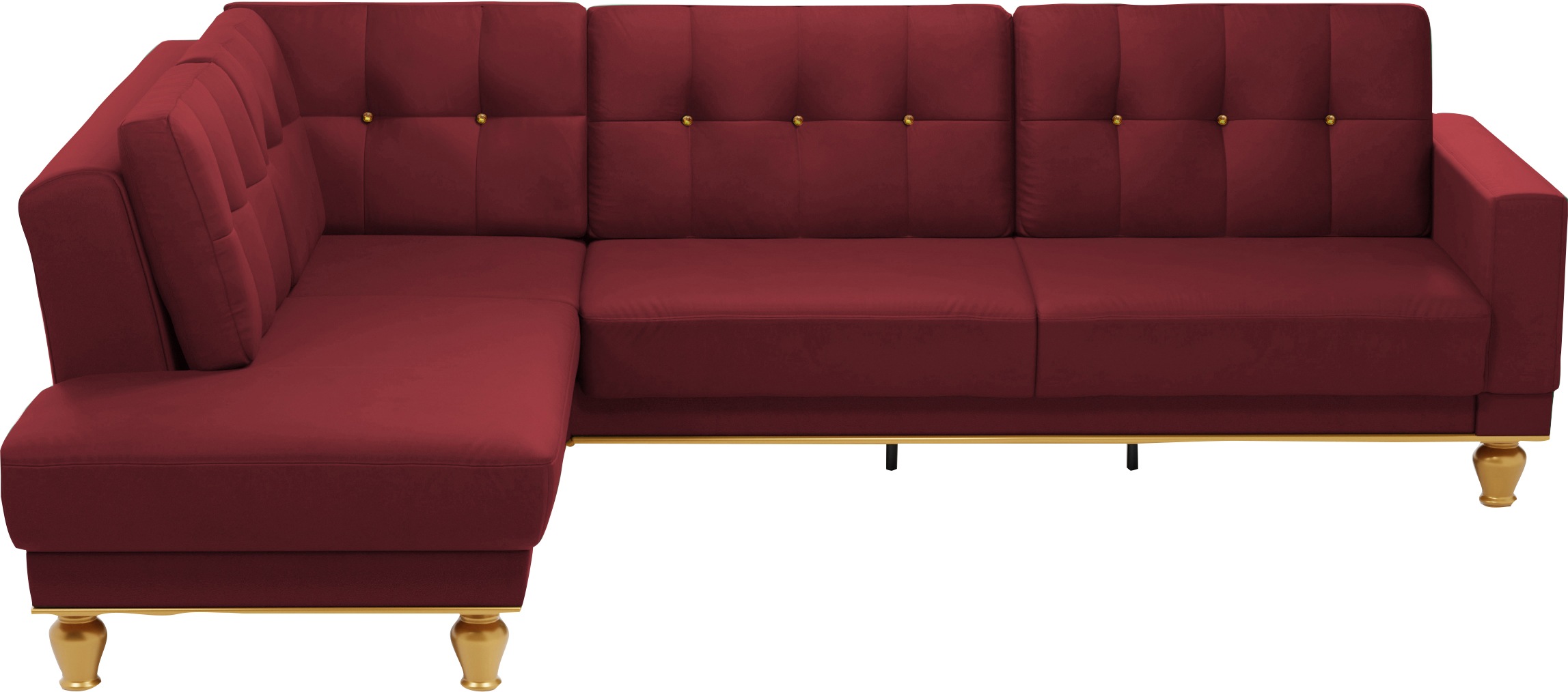 sit&more Ecksofa »Orient 5 L-Form«, mit Strass-Stein, wahlweise mit Bettfunktion und Bettkasten
