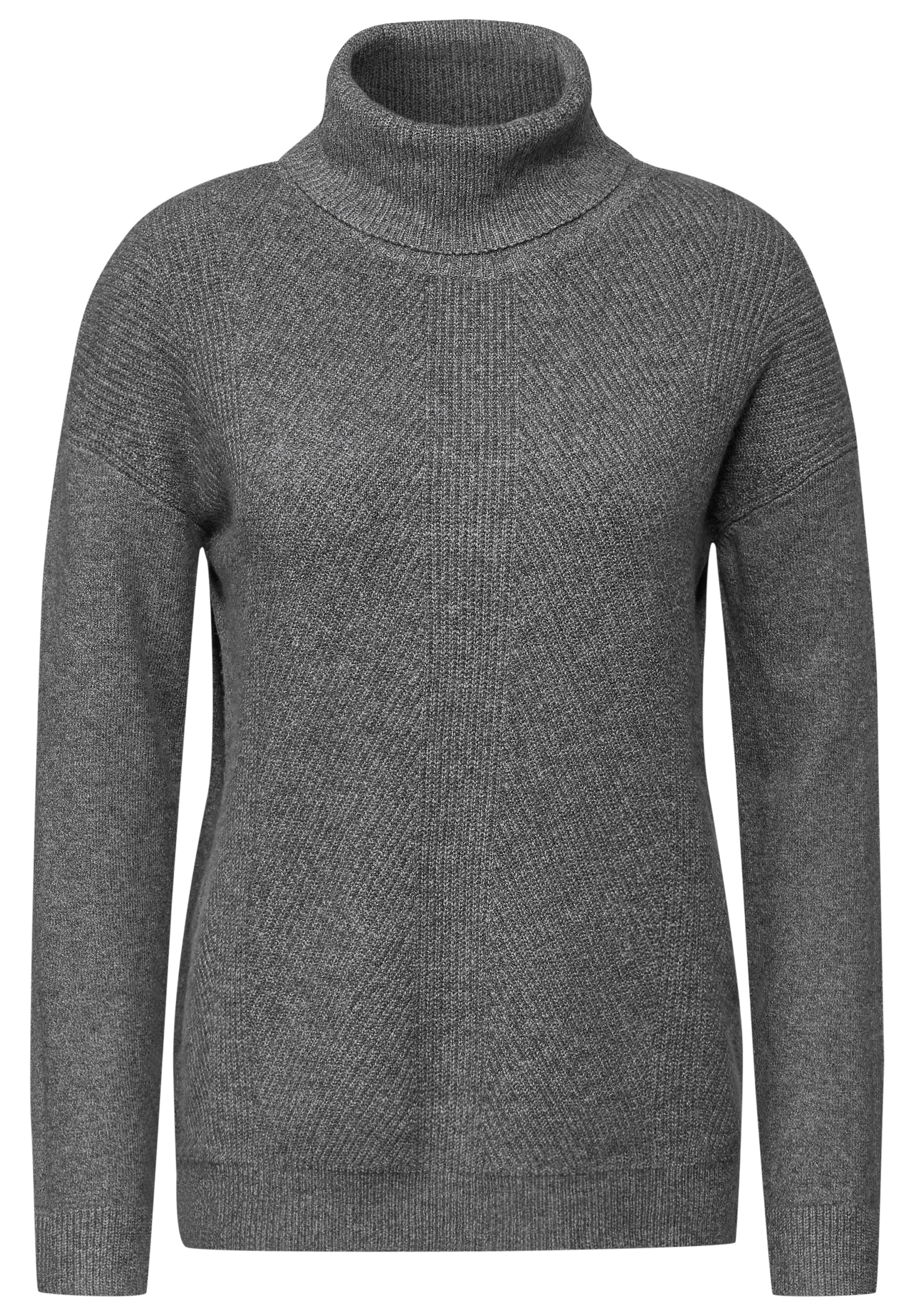 Cecil Rollkragenpullover, aus softem Materialmix